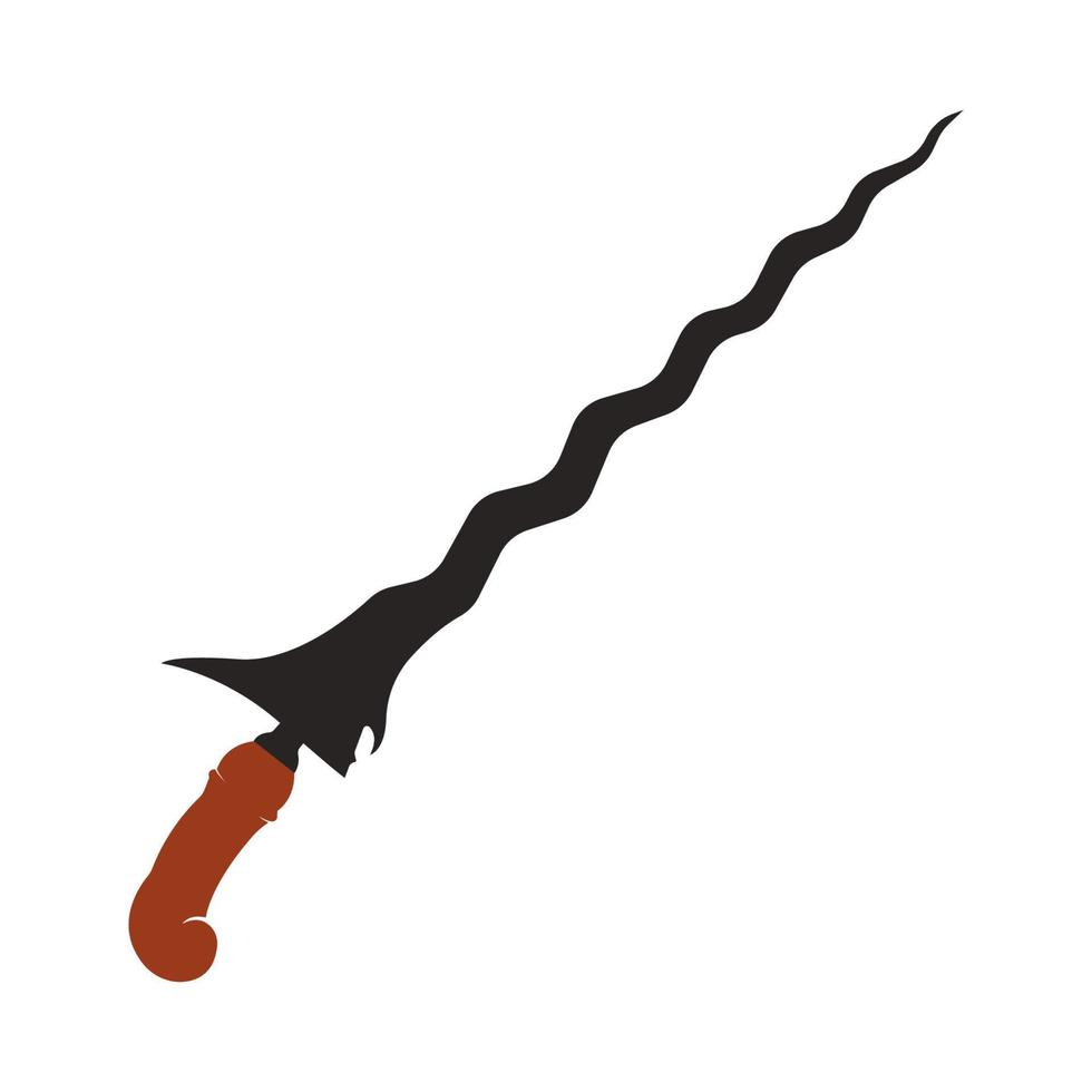 icono de vector de keris