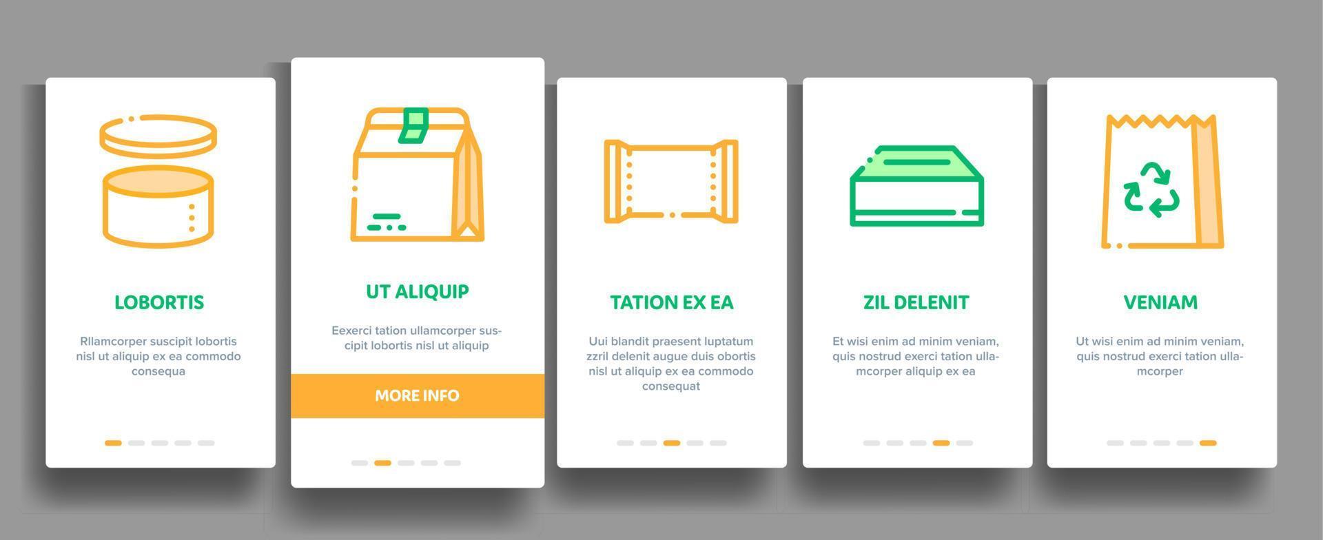 Packaging Elements Vector Onboarding