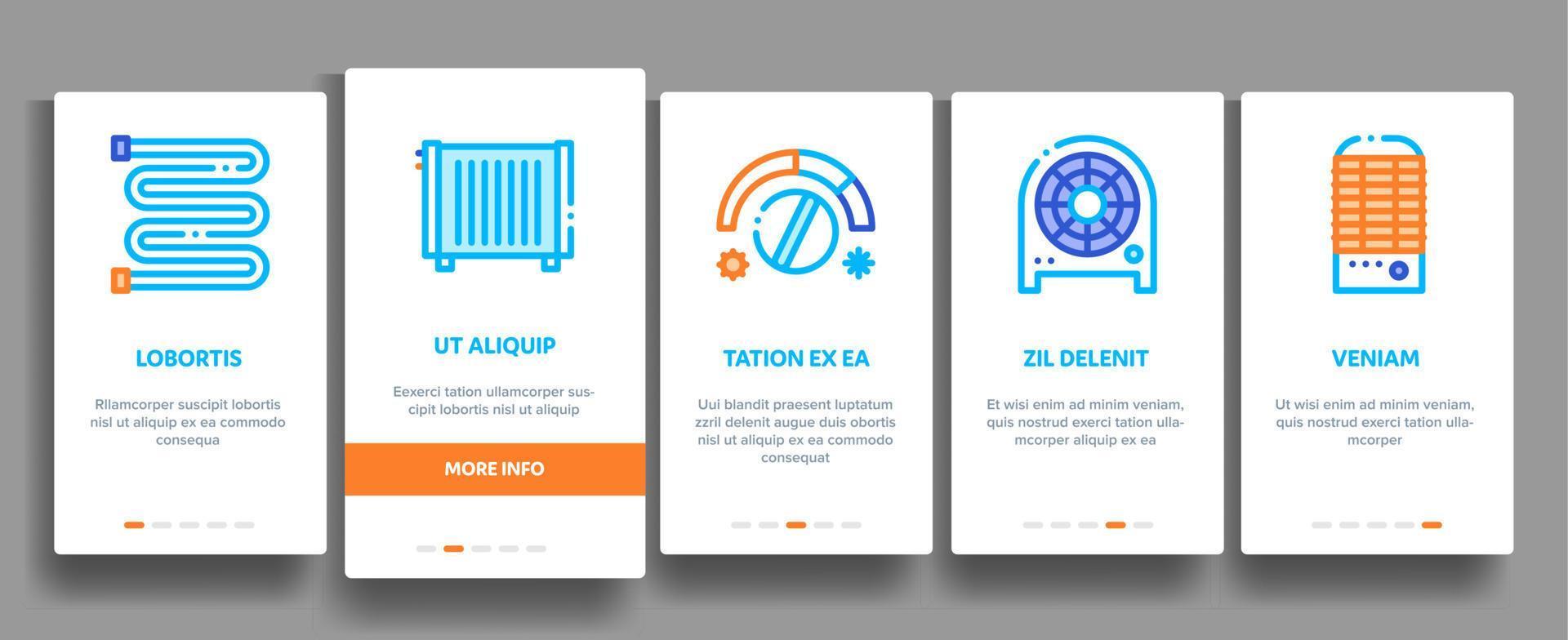 Heating And Cooling Vector Onboarding
