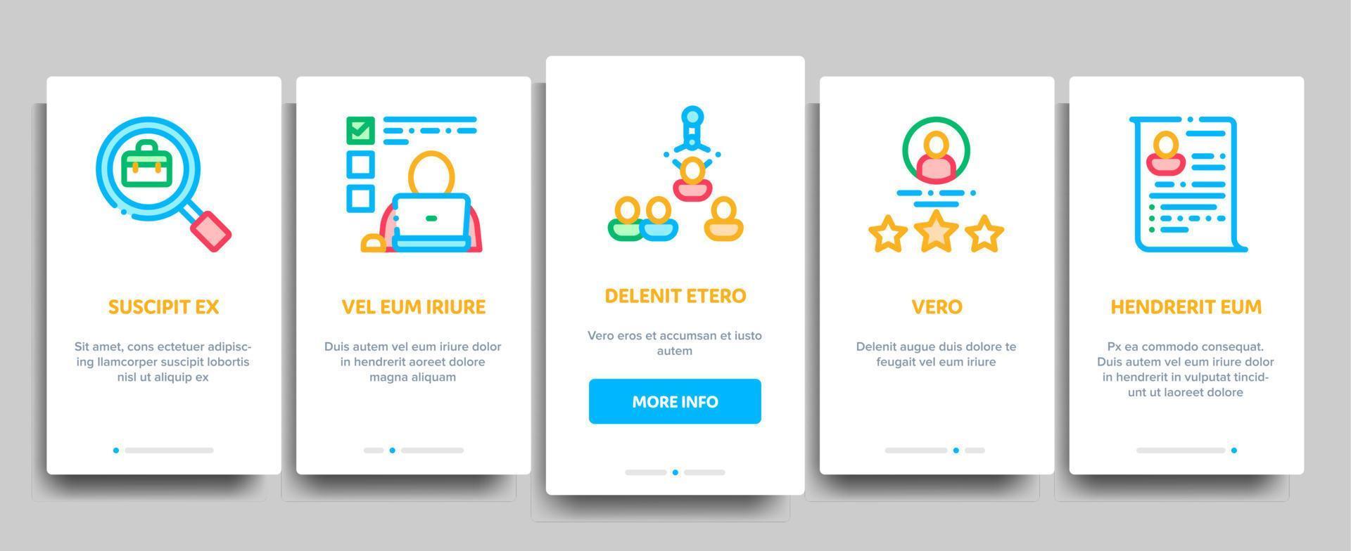 Job Hunting Elements Vector Onboarding