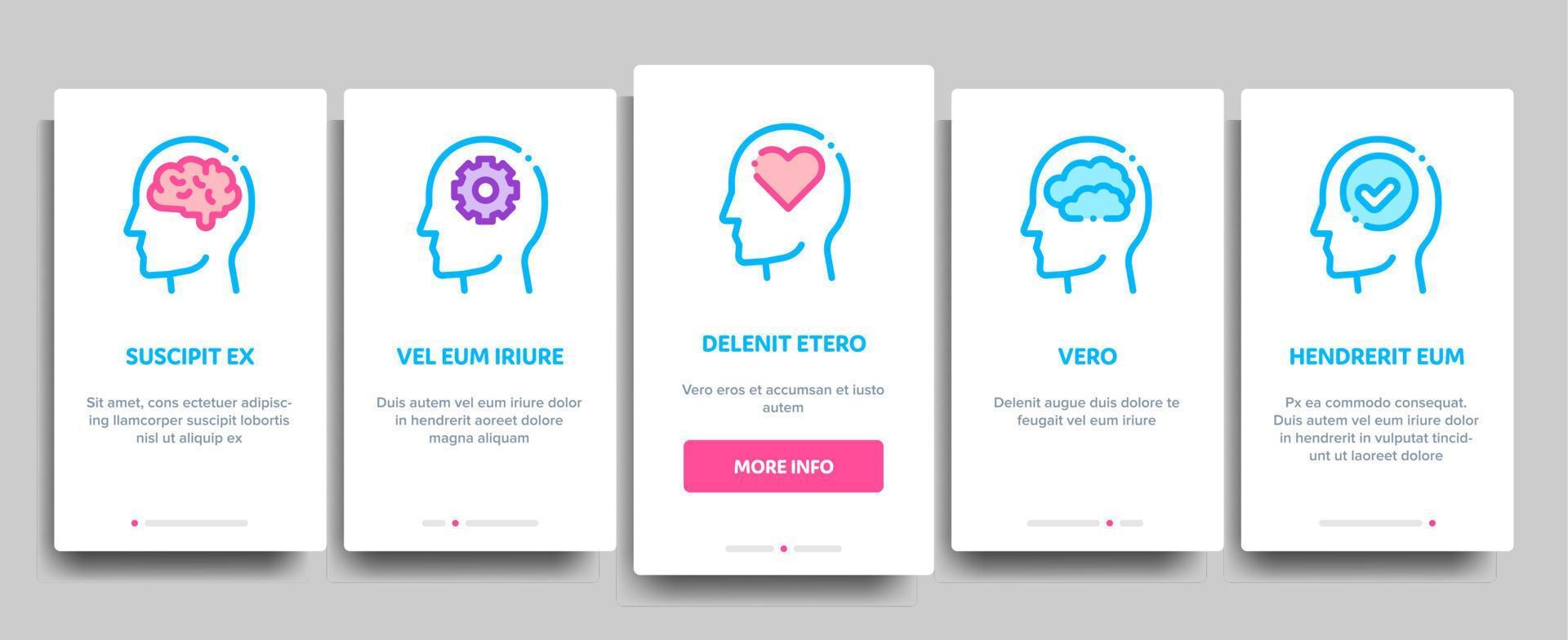 Mind Elements Signs Vector Onboarding
