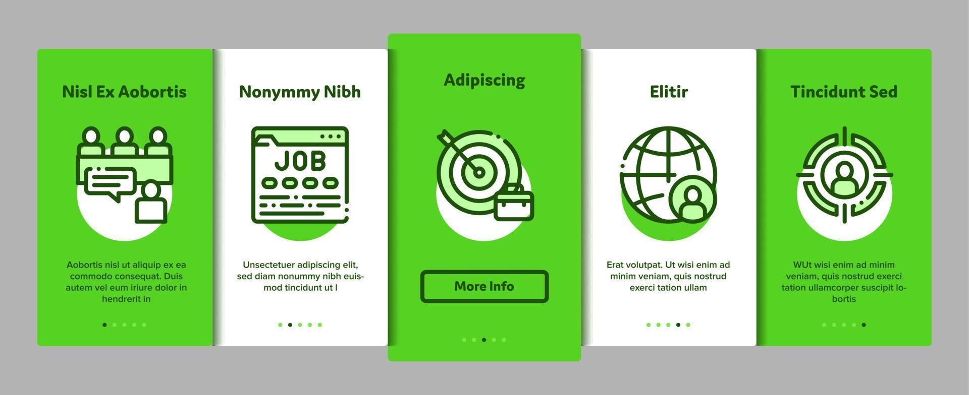 Job Hunting Elements Vector Onboarding
