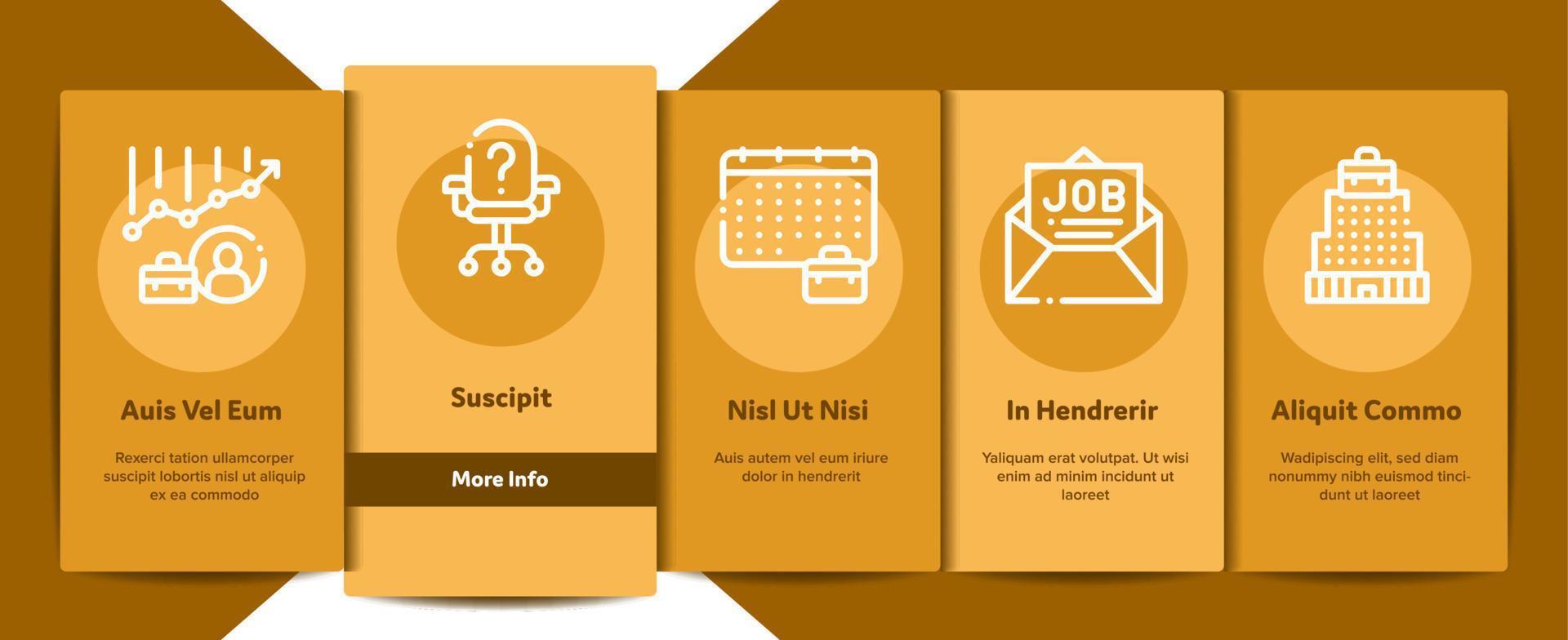 Job Hunting Elements Vector Onboarding