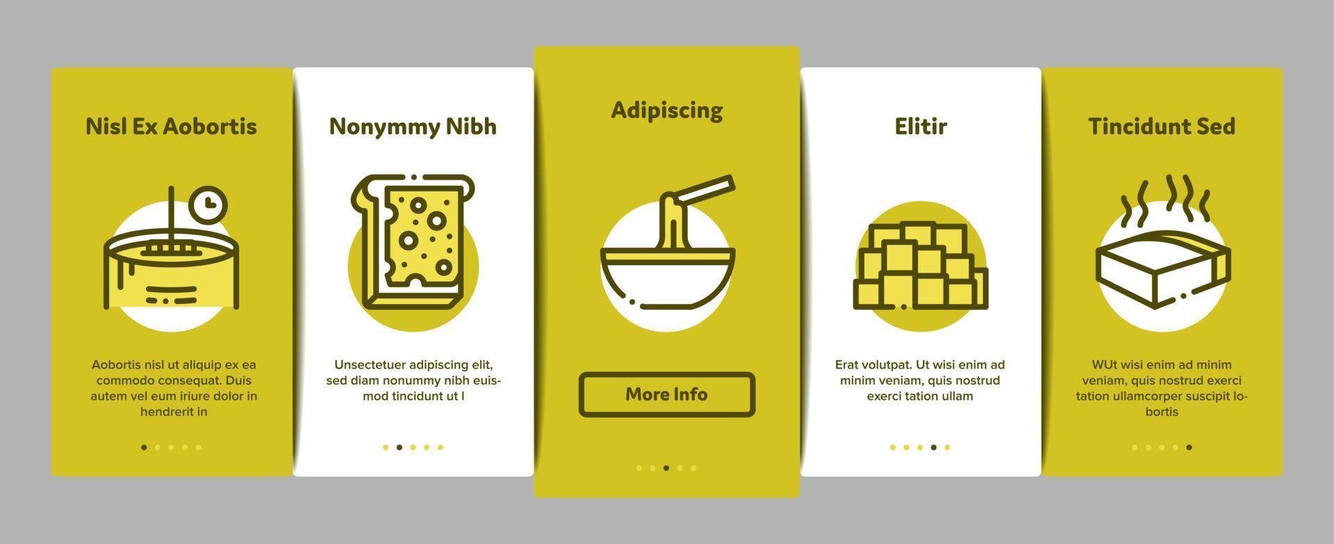 conjunto de iconos de elementos de incorporación de alimentos lácteos de queso vector