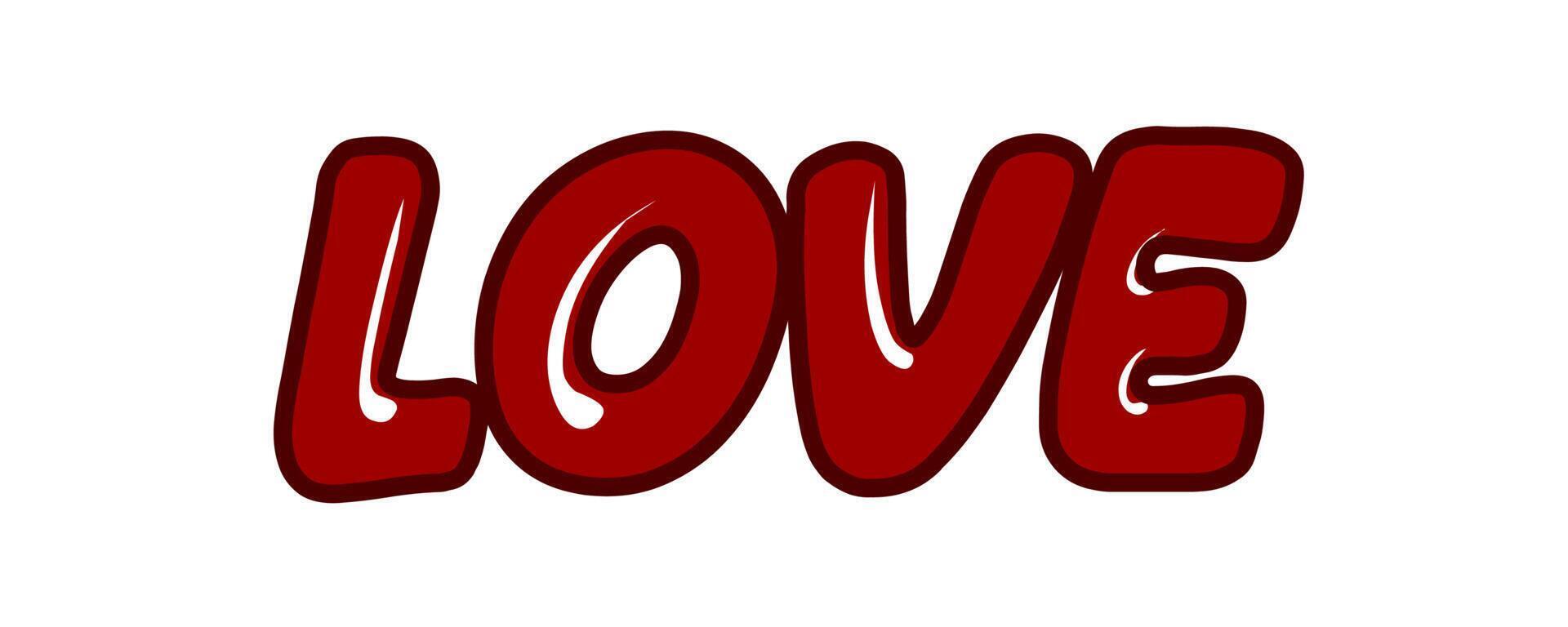 Vector love text