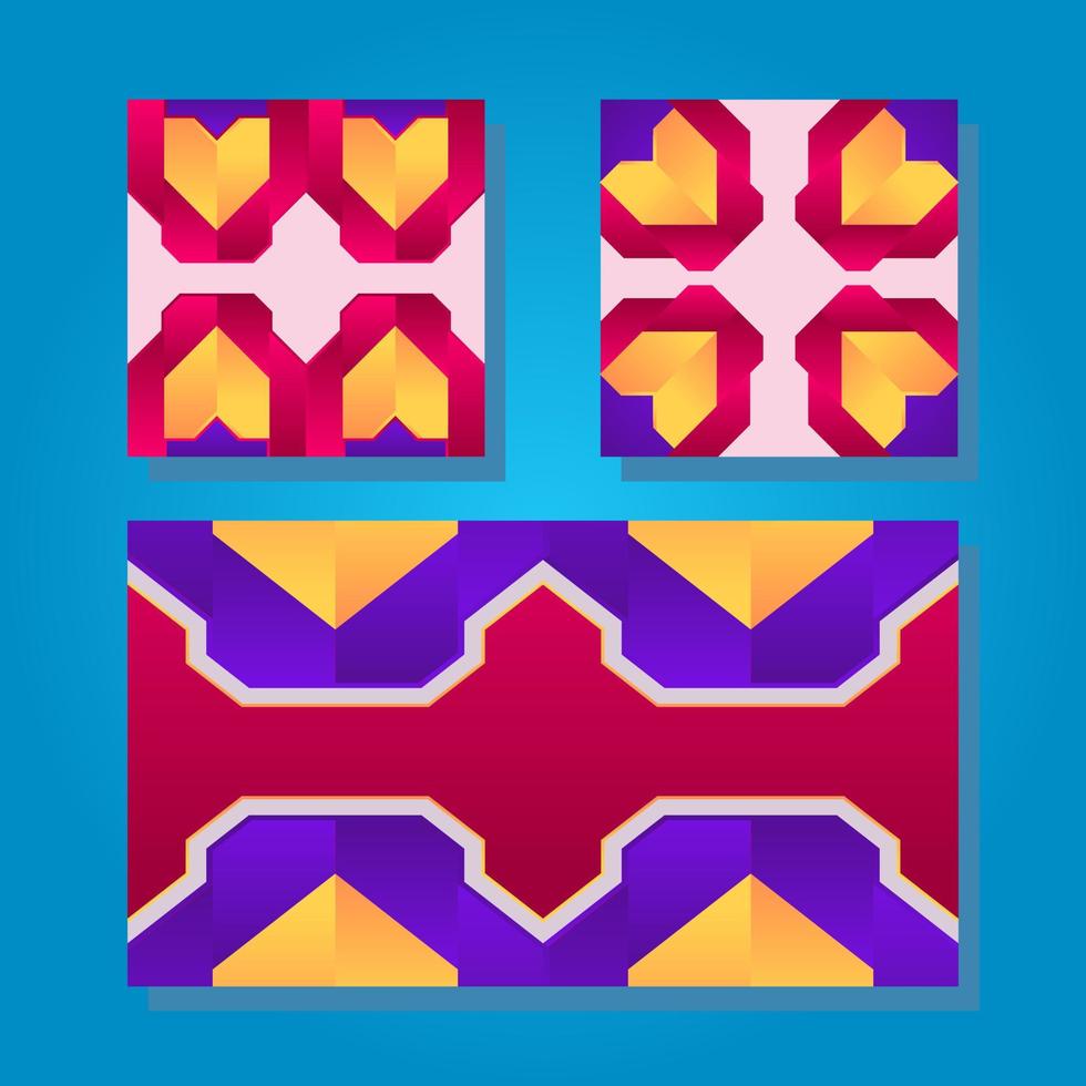 Set of colorful shapes. red, yellow and blue background color with geometric shapes for social media post and web internet ads. Vector illustration