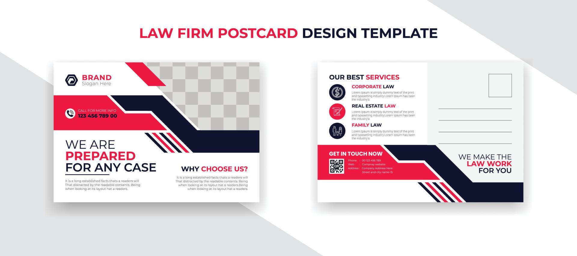 Law Firm postcard Corporate postcard template design 17349160 Vector