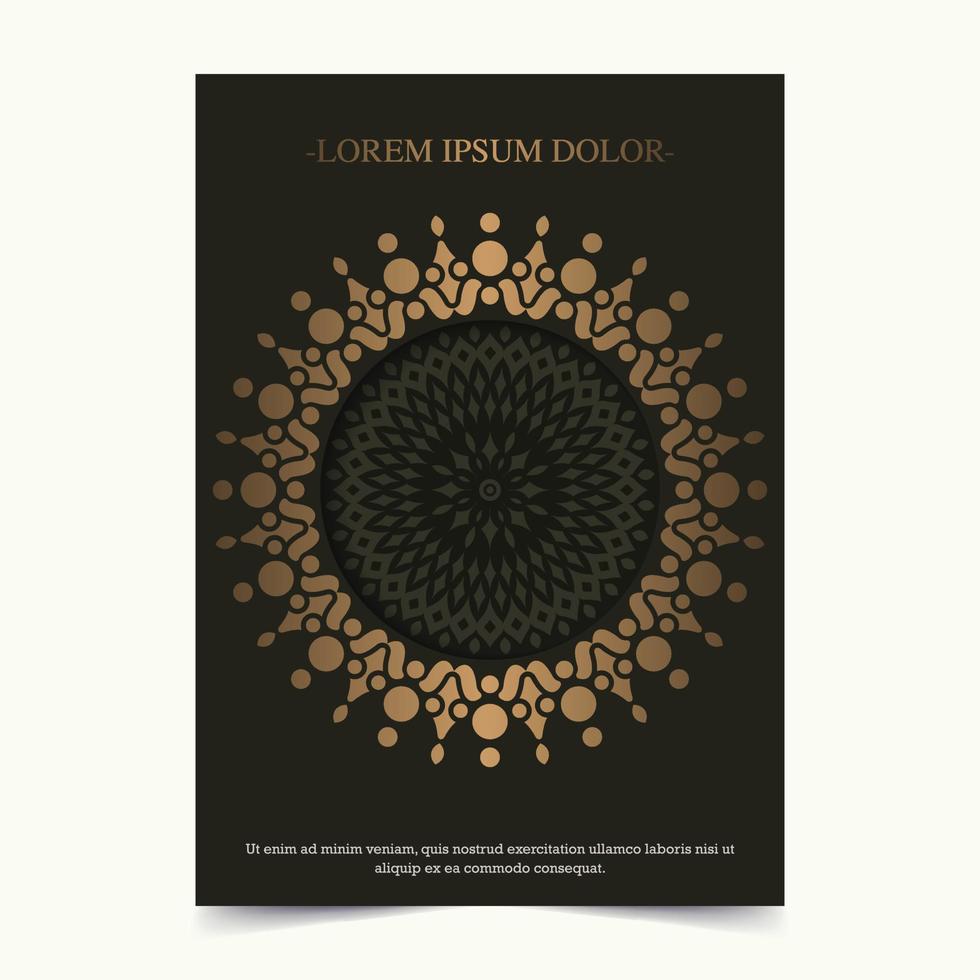 luxury cover background with mandala vector