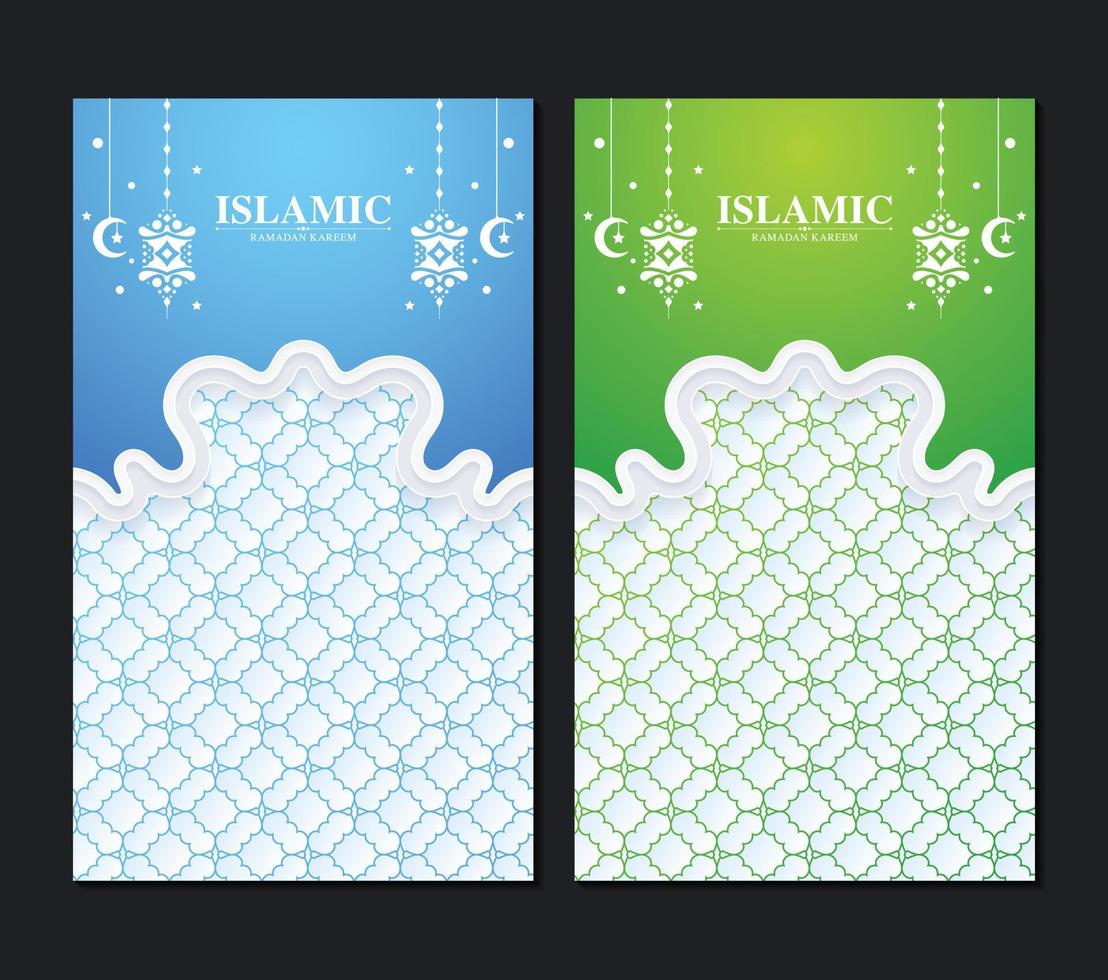 plantilla de tarjeta de ramadán kareem colorido vector