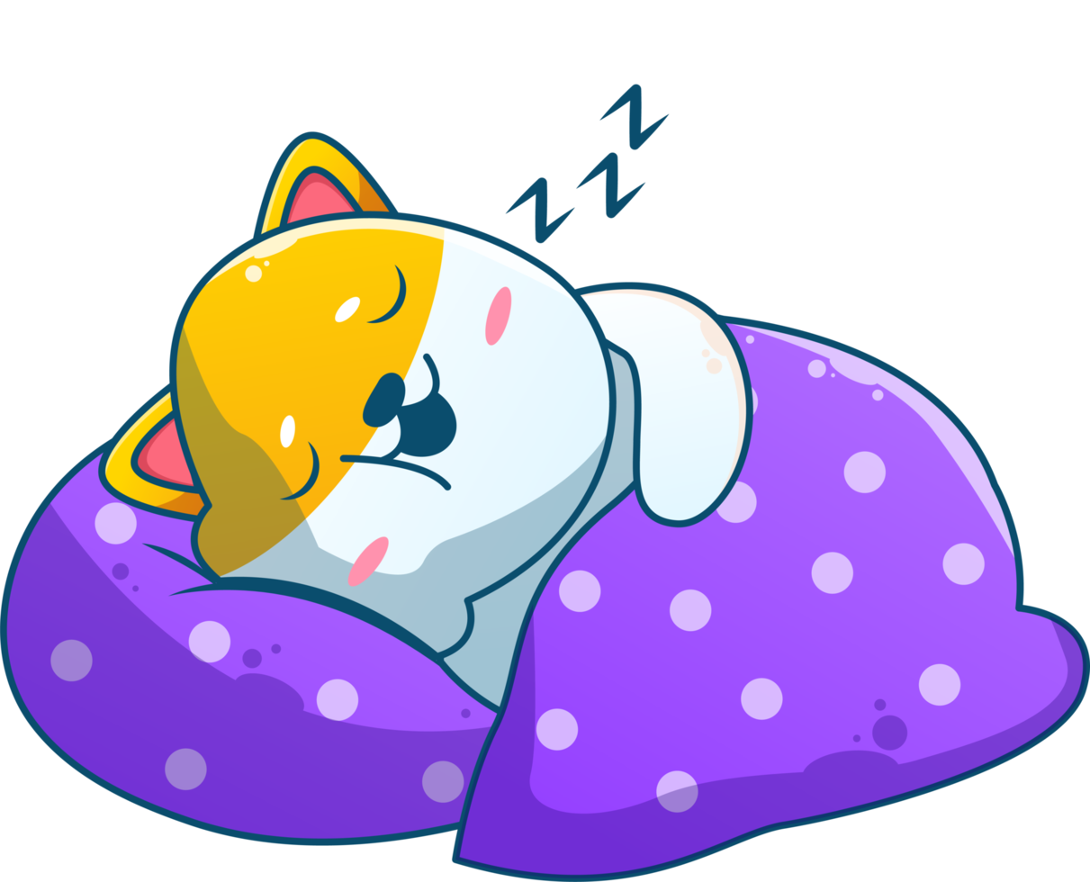 dibujos animados de animales lindos para dormir png