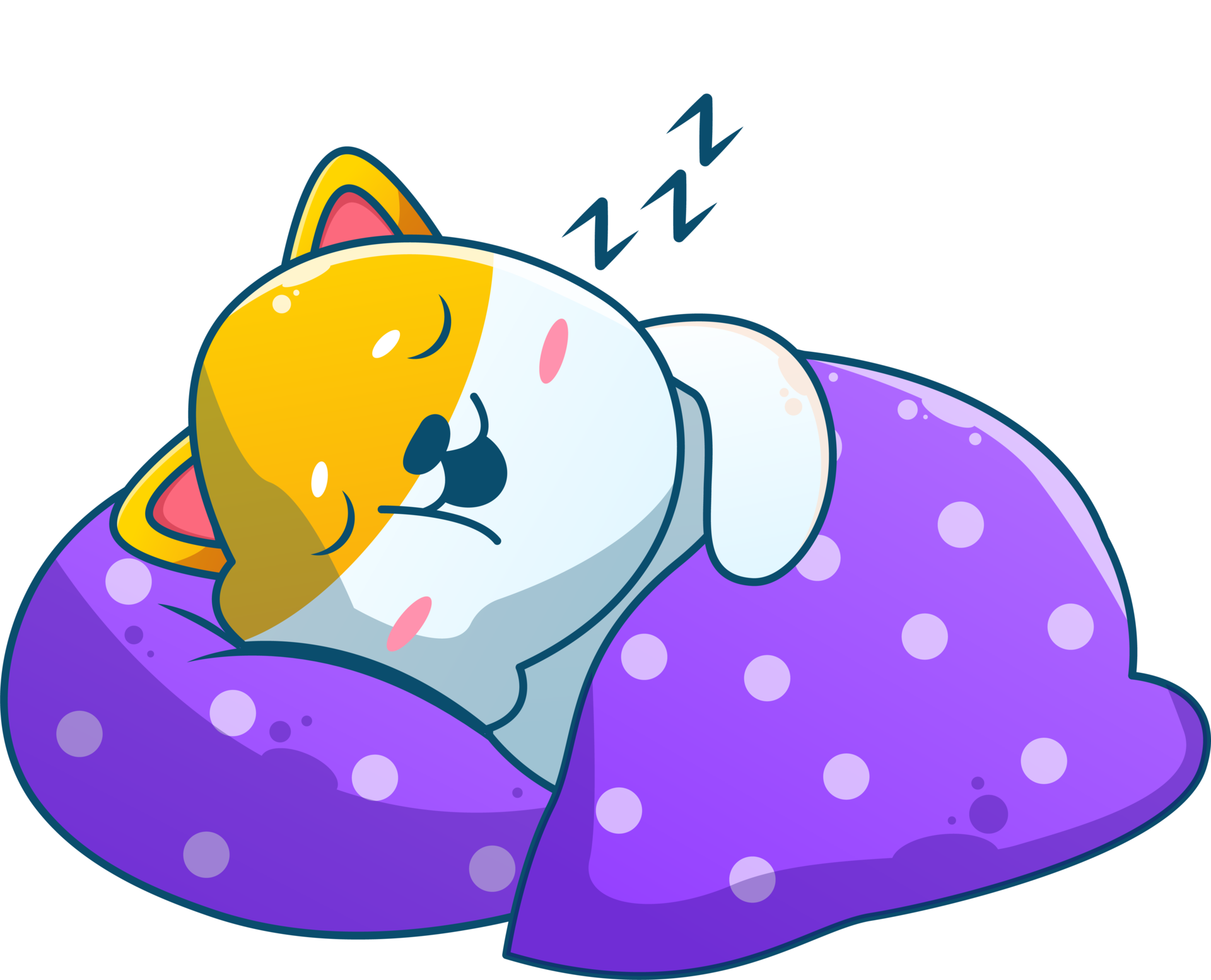 sleeping cute animal cartoon 17349189 PNG