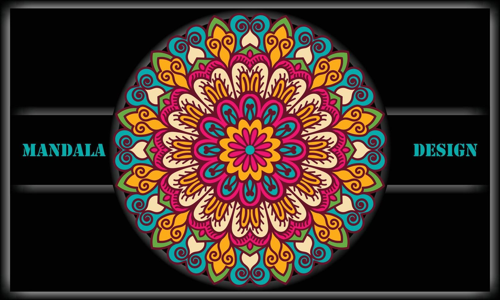 Colorful Mandala Design. Abstract background design. Mandala ornamental design. vector