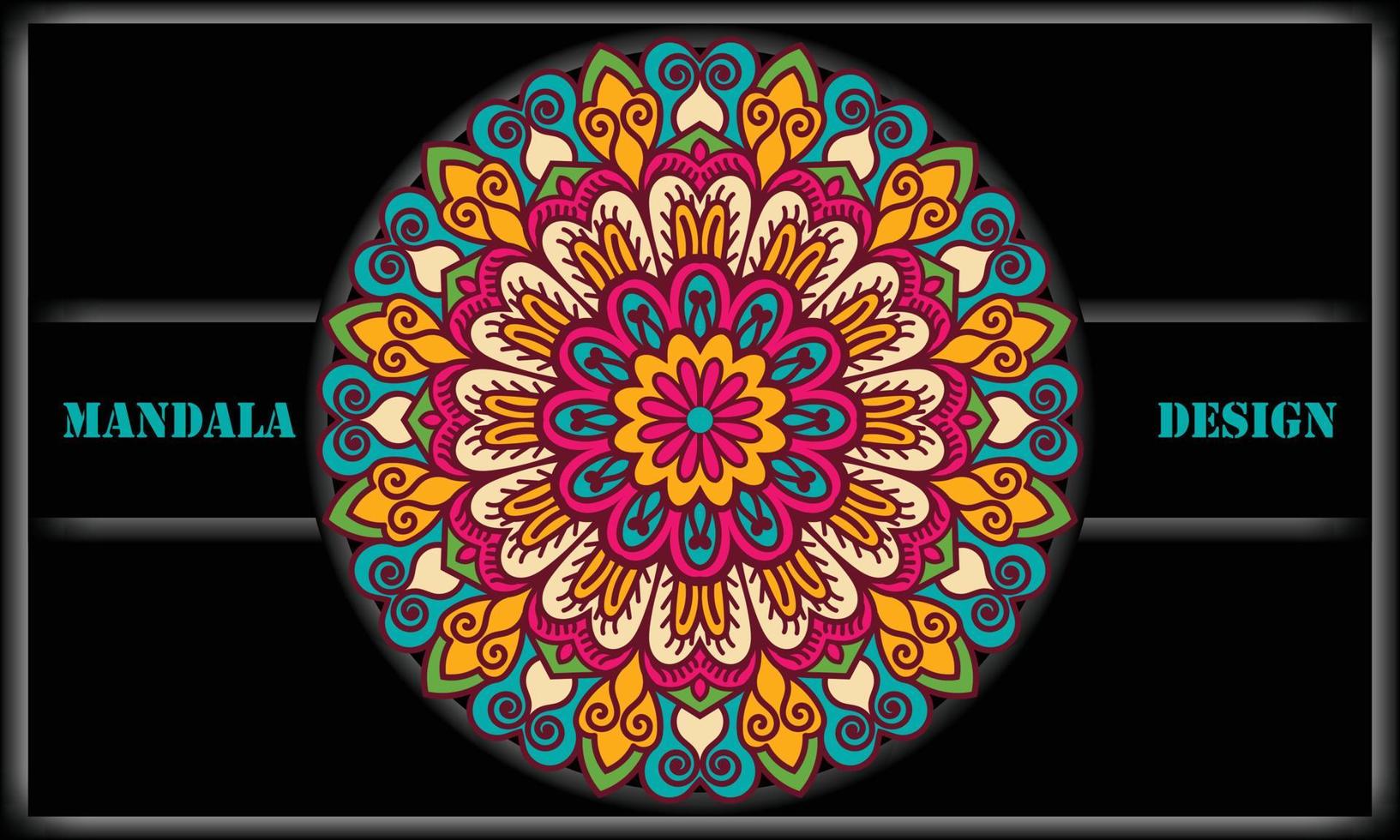 colorido diseño de mandala. diseño de fondo abstracto. diseño ornamental de mandala. vector