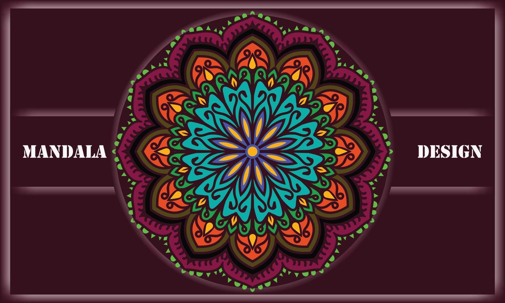 Colorful Mandala Design. Abstract background design. Mandala ornamental design. vector