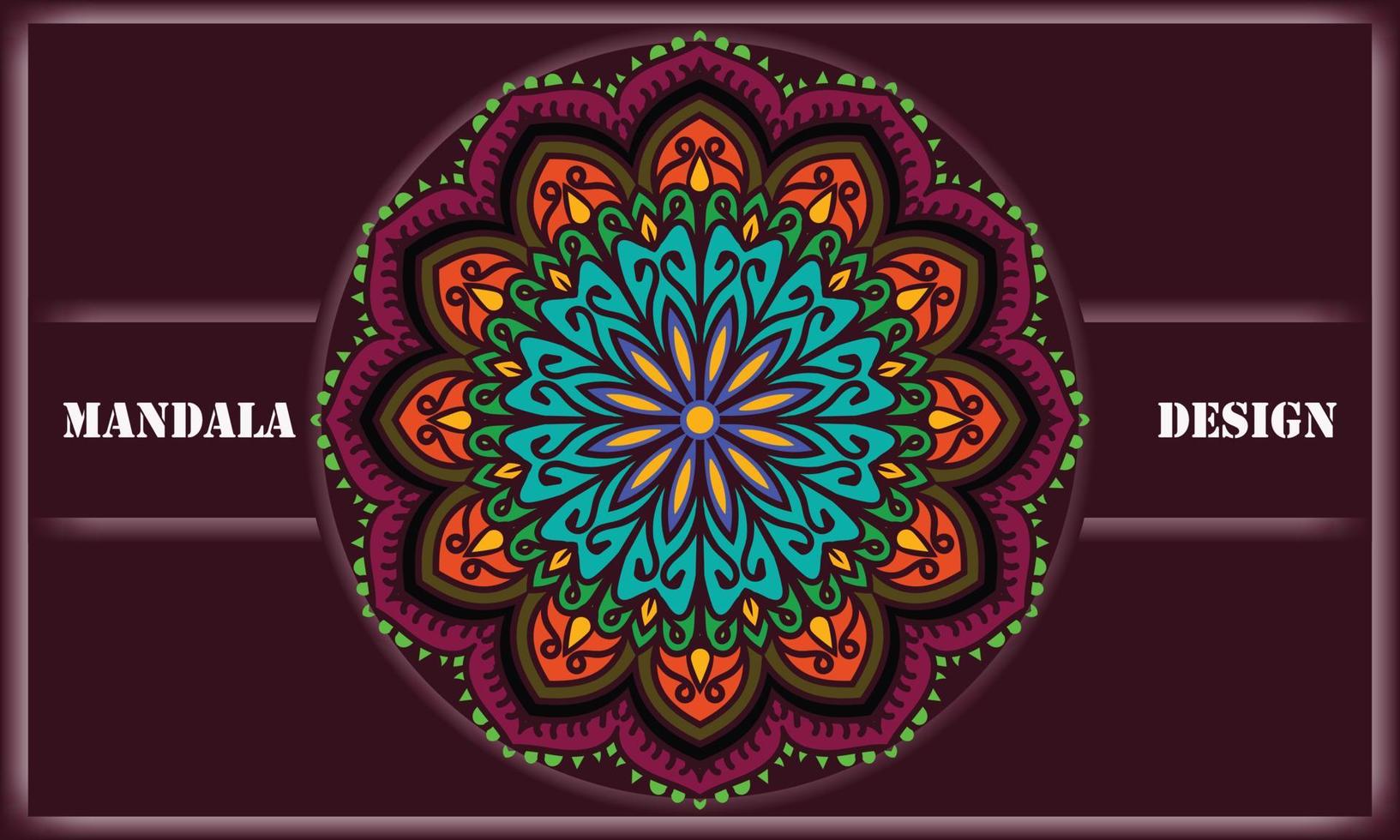 colorido diseño de mandala. diseño de fondo abstracto. diseño ornamental de mandala. vector