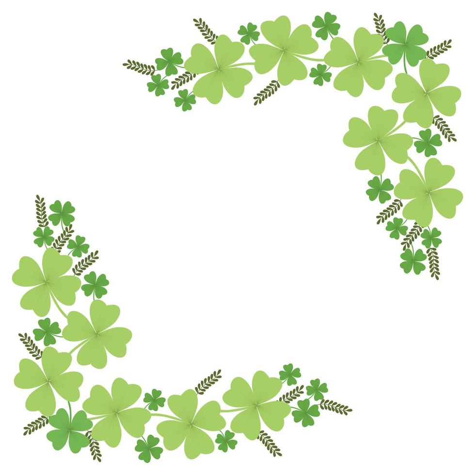 Frame with clovers vector