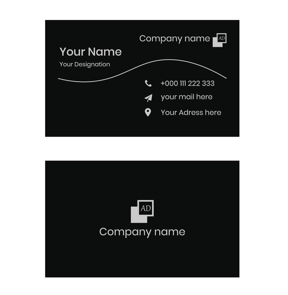 Vector professional modern business card design template