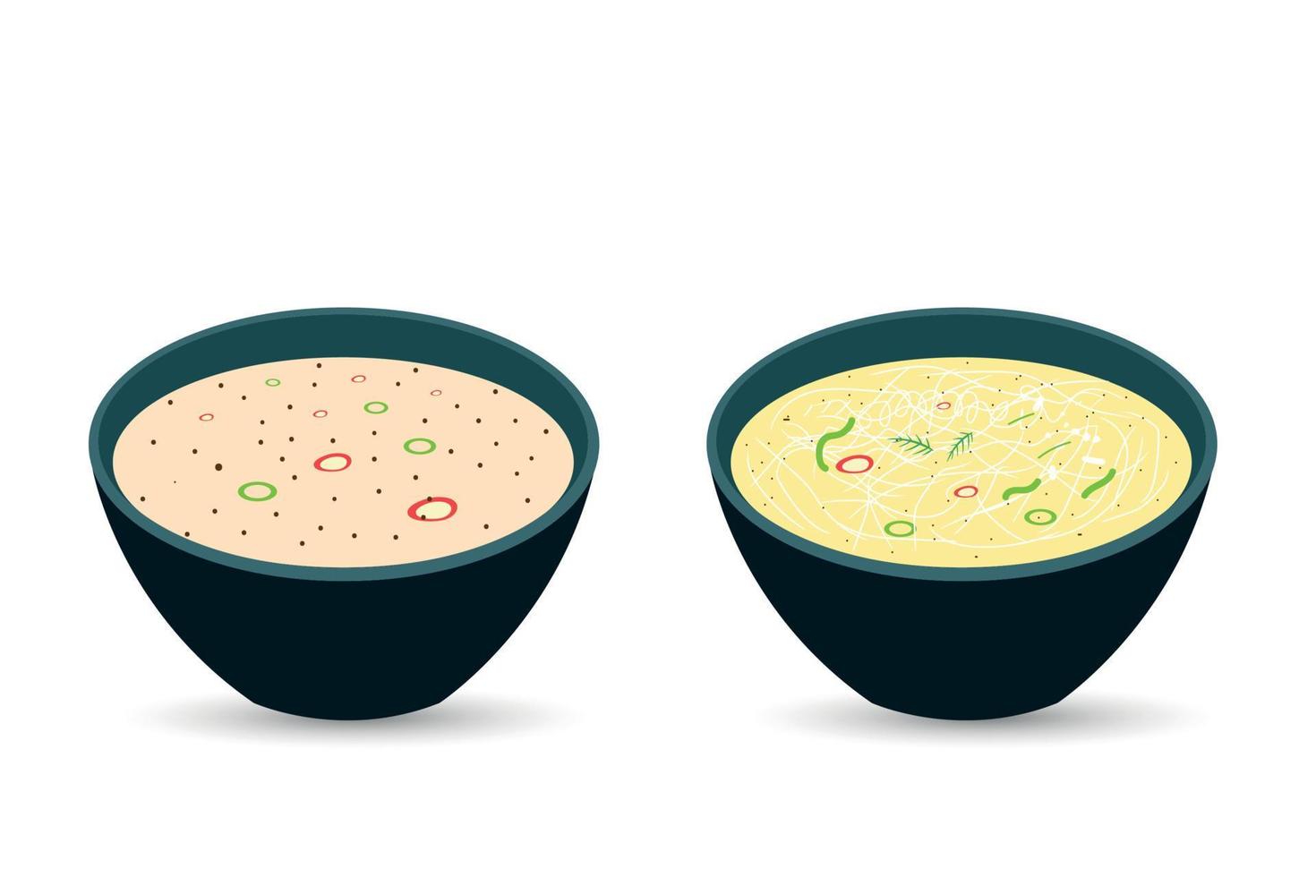 Asian soup in flat design style vector