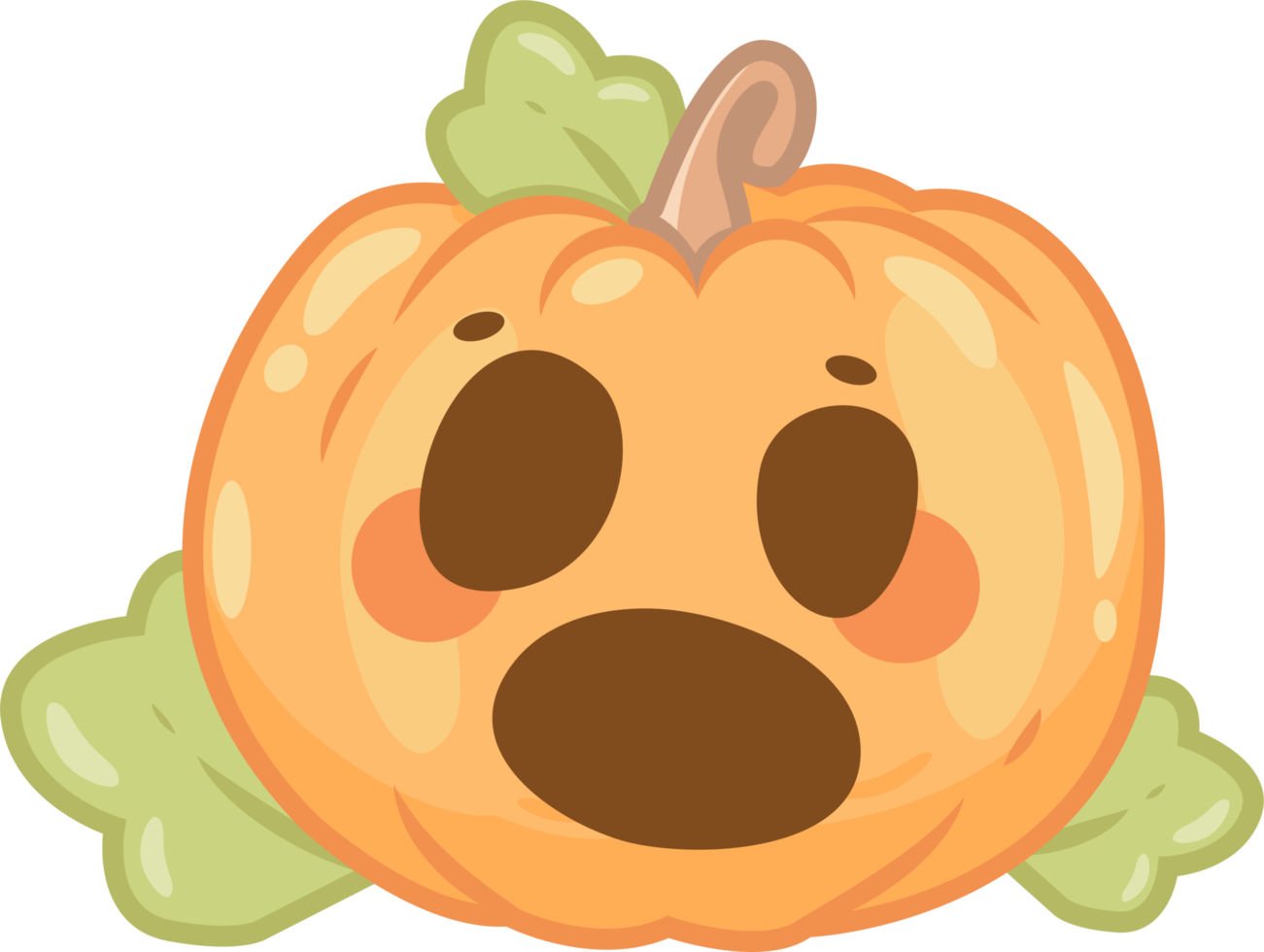 ilustración linda de calabaza de halloween png