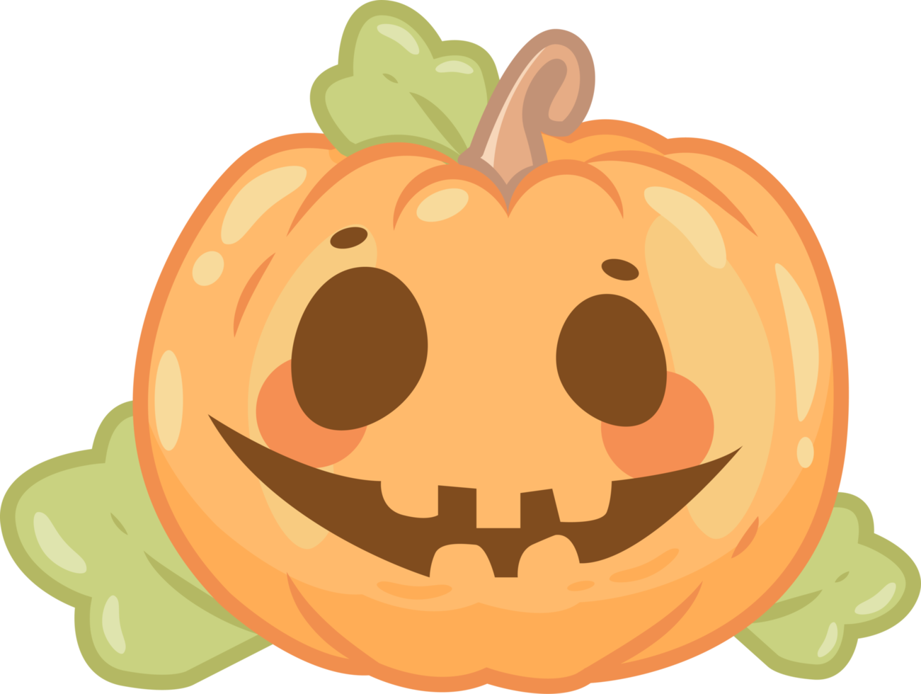 ilustración linda de calabaza de halloween png