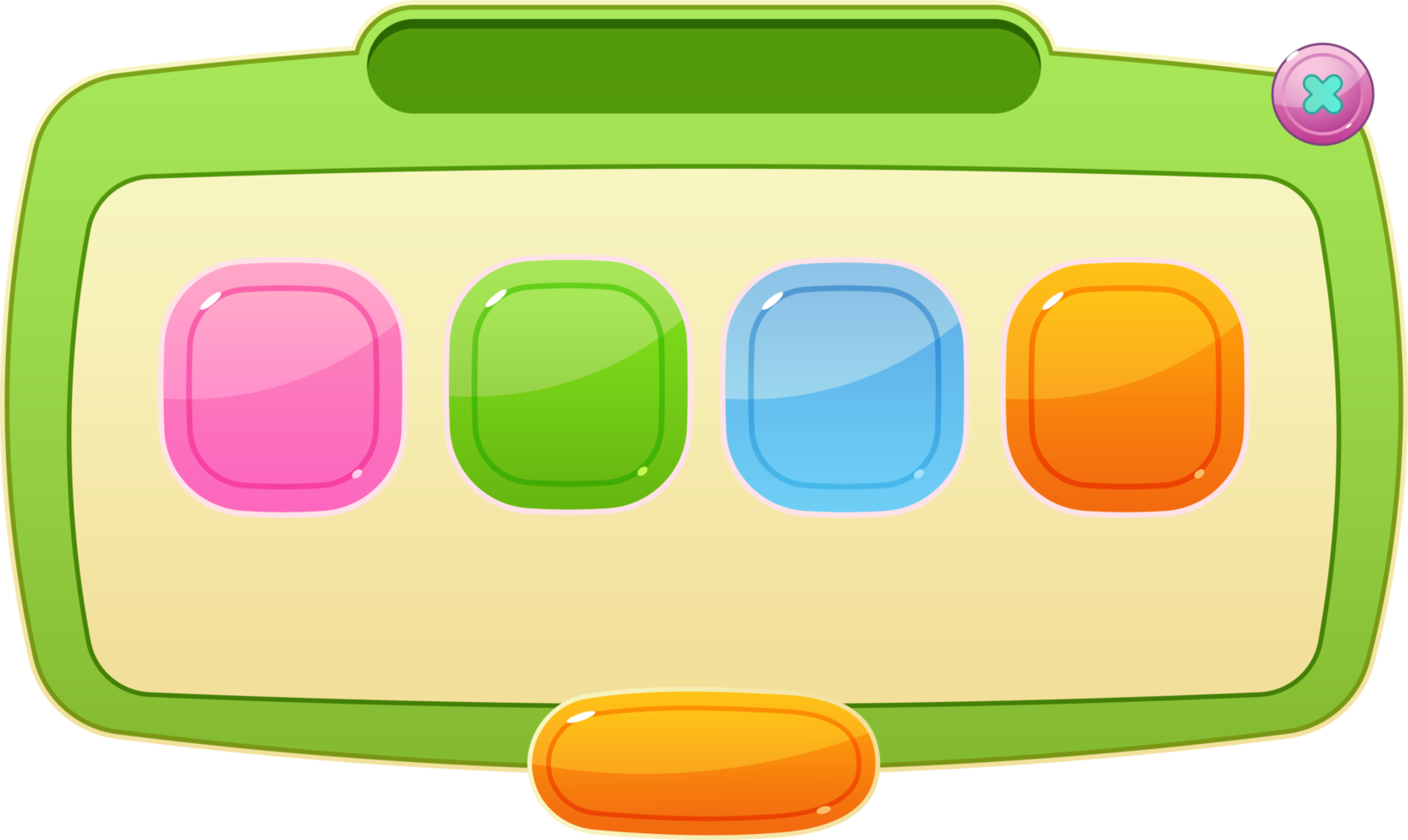 buttons and frames for game interface png