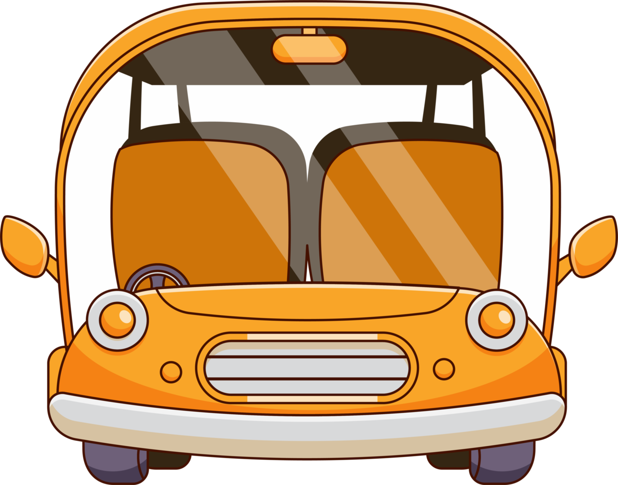 cute car cartoon illustration png