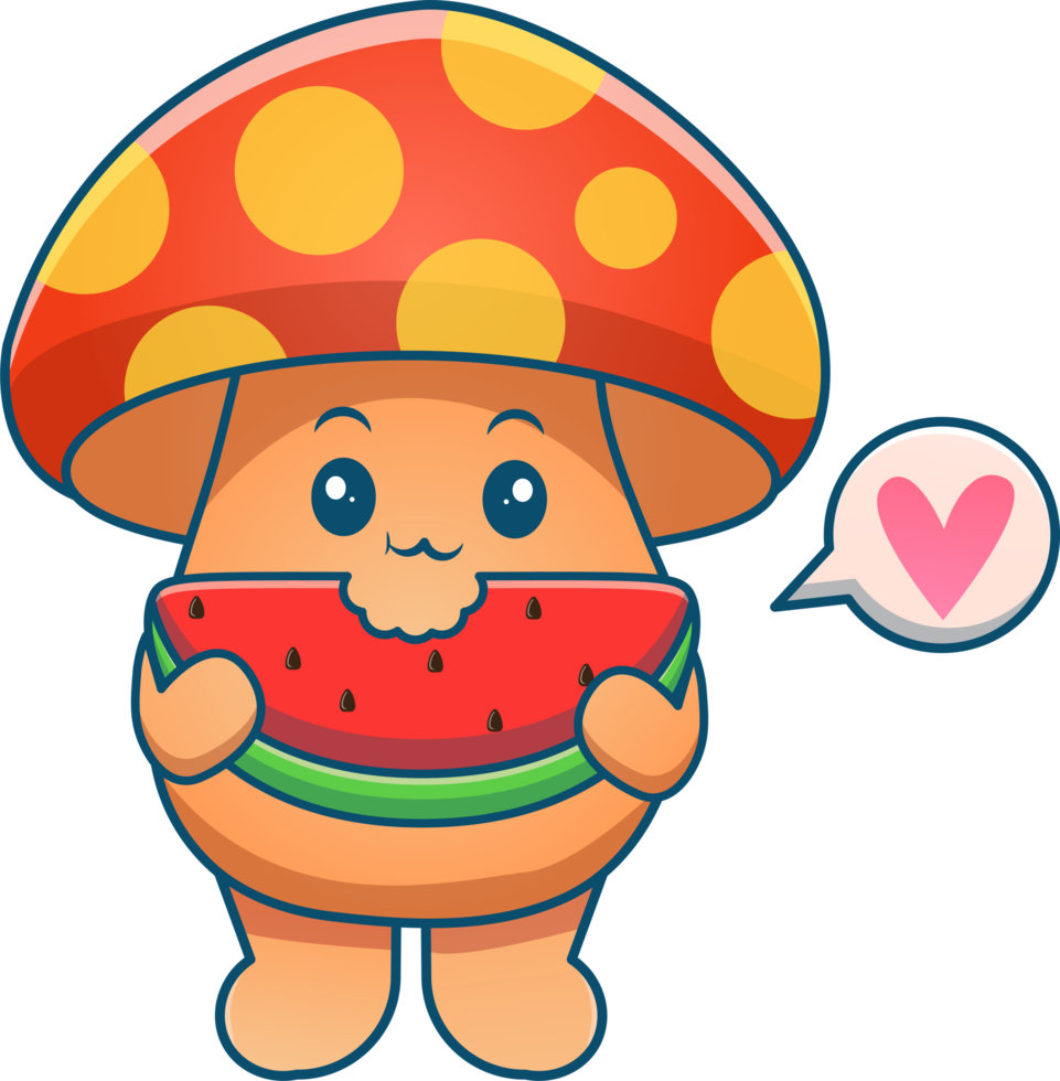 cute mushroom cartoon png