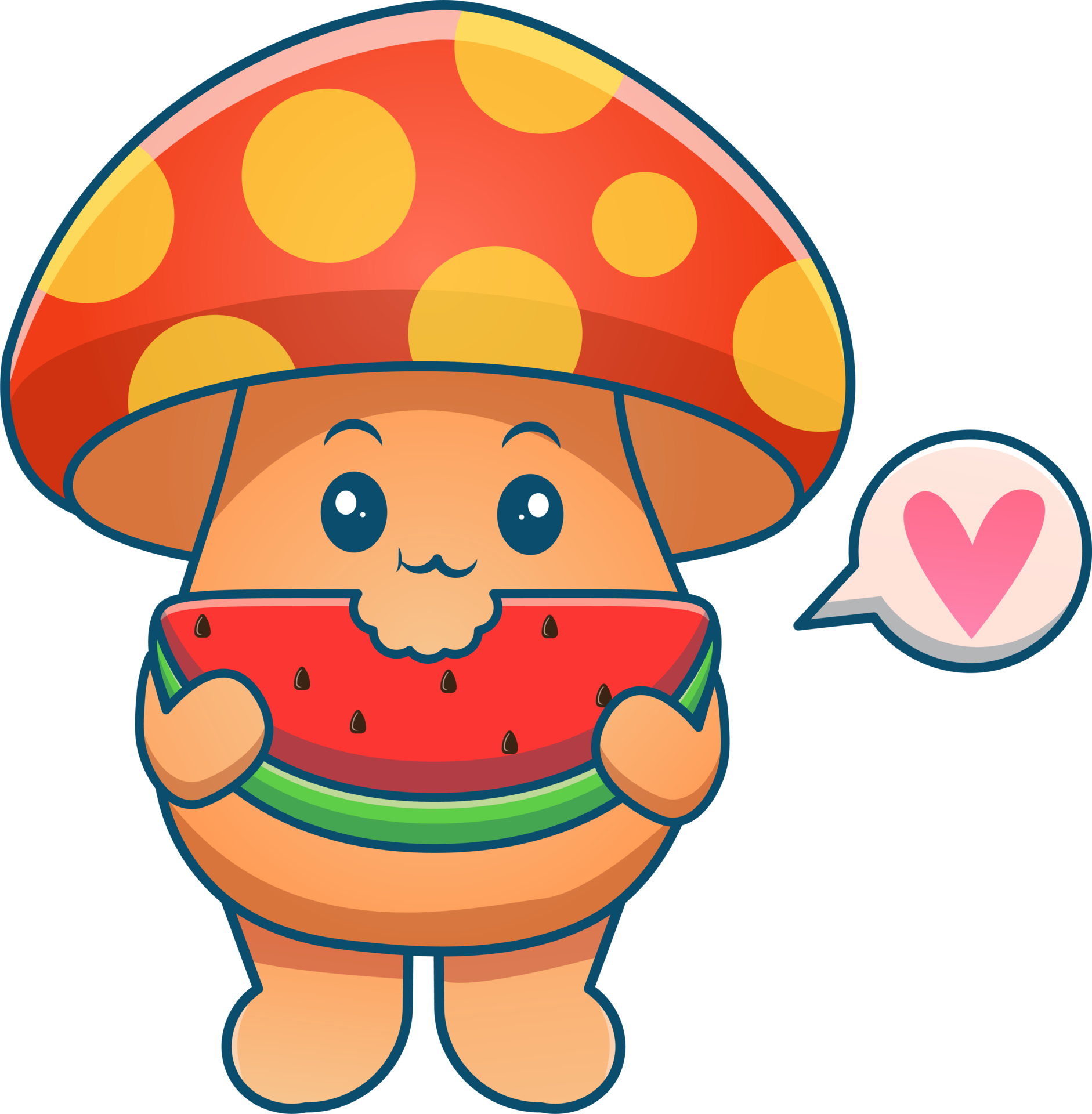 ilustração de ícone dos desenhos animados de cogumelos kawaii fofos.  conceito de ícone plano vegetal de comida isolado no fundo branco.  personagem champignon, mascote no estilo doodle. 16763632 Vetor no Vecteezy