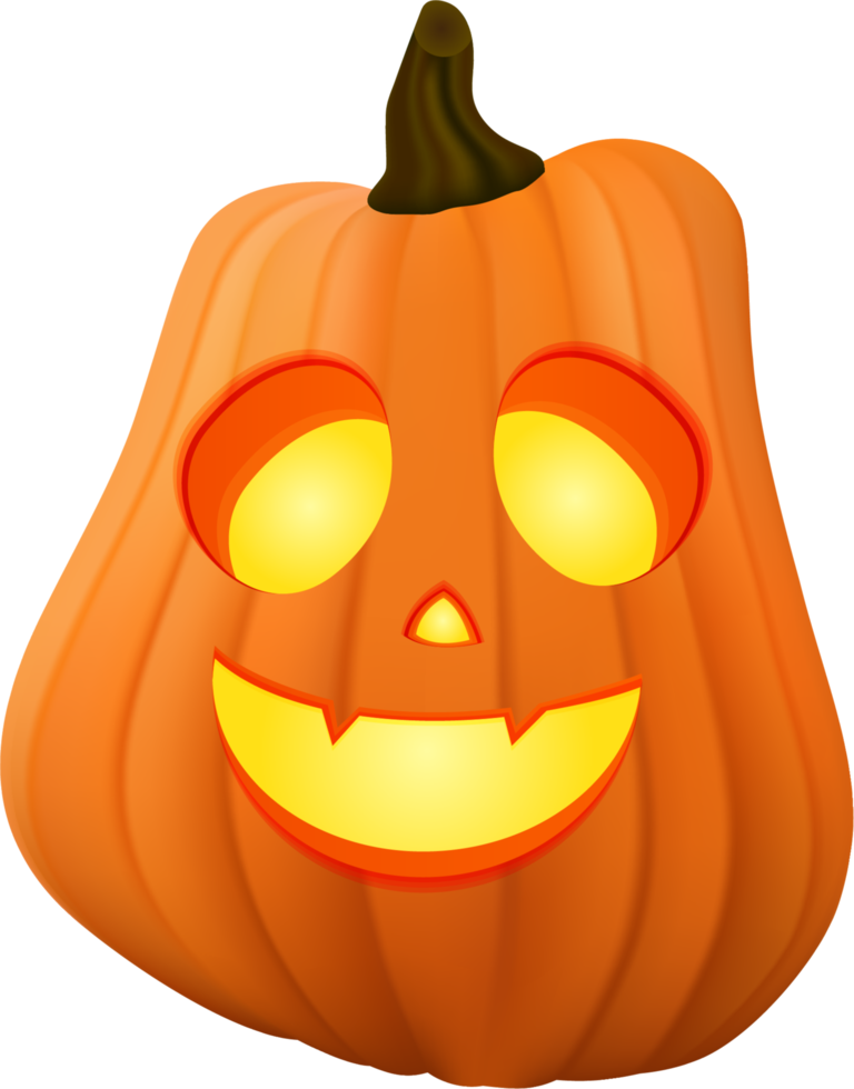 skrämmande pumpa halloween lykta realistisk png