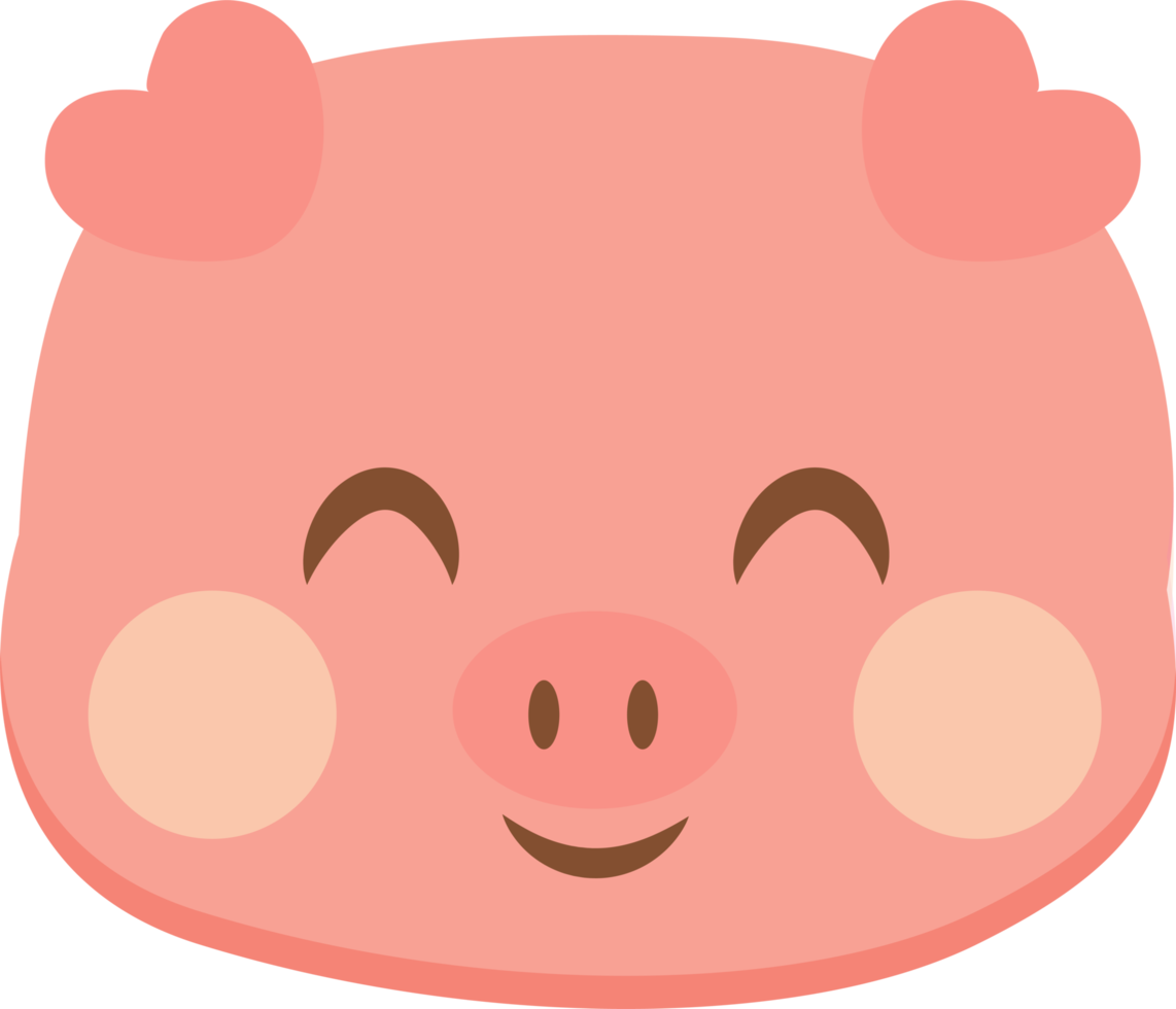 cute animal head cartoon png