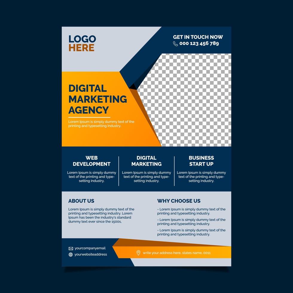 Digital Marketing Agency Flyer Design vector