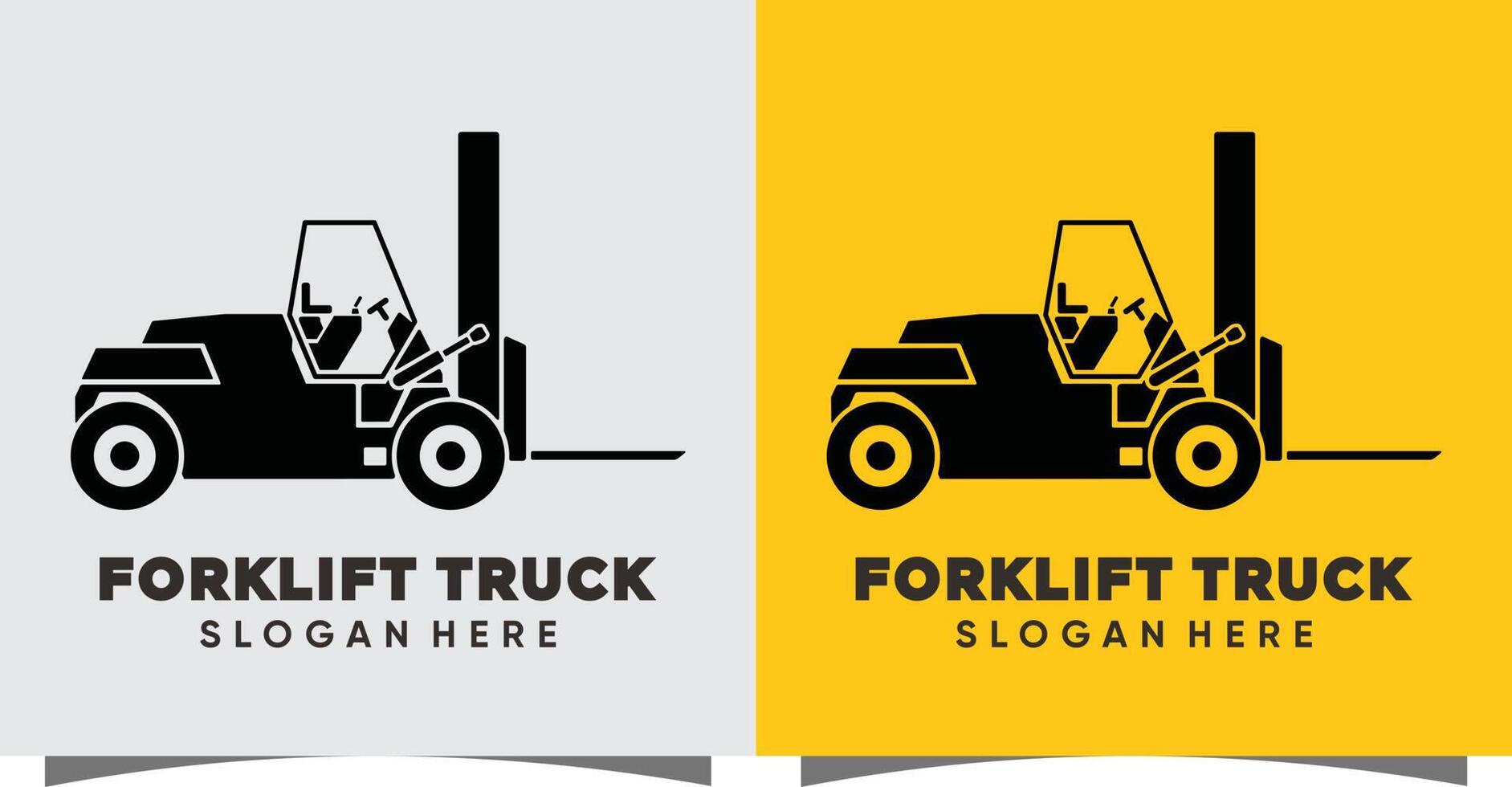 Forklift logo with creative modern style Premium Vector