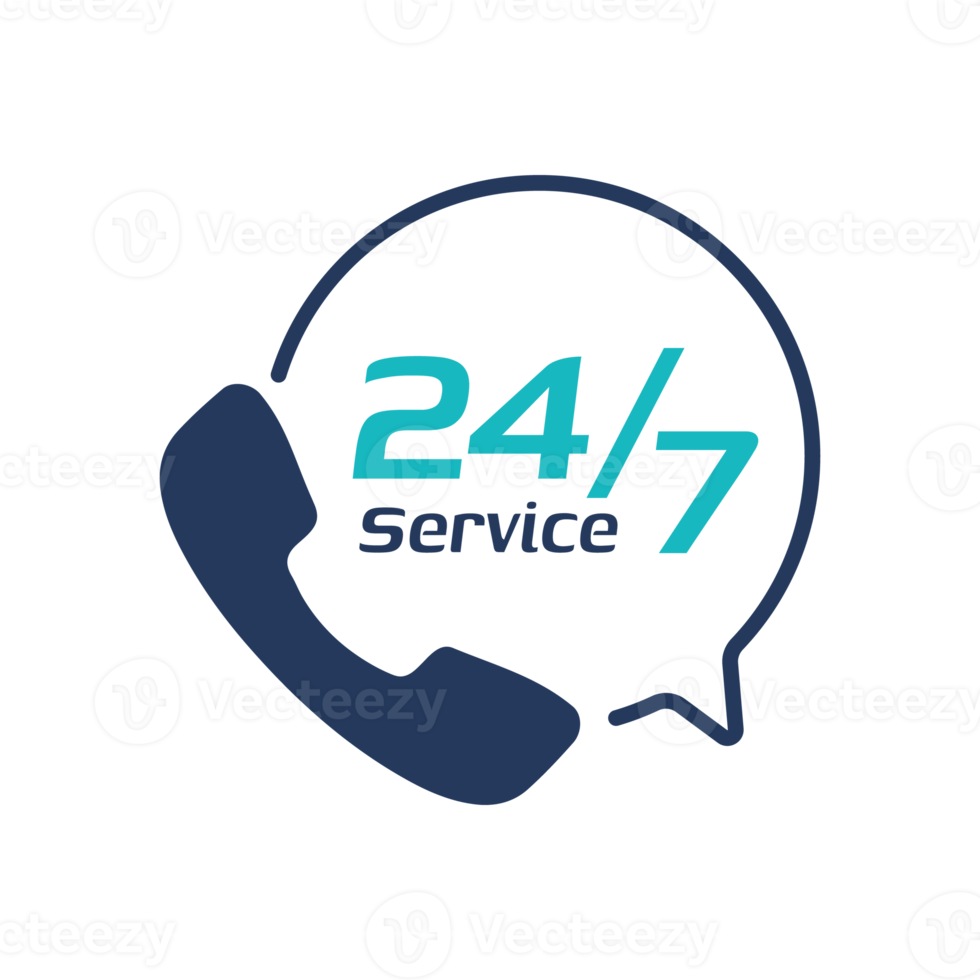 24 hour service icon.Speech bubbles. Phone support consulting customer problems. png