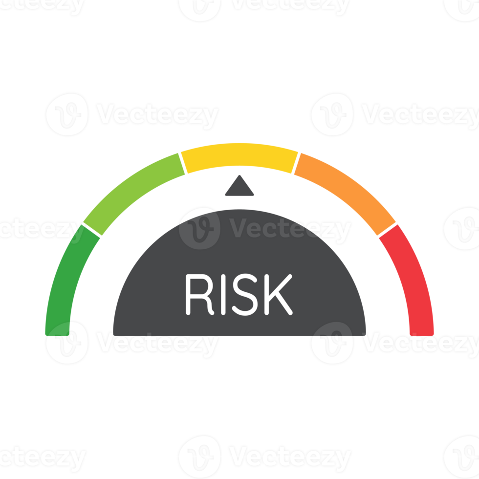 Mileage needle measures the level of business risk. concept of risk management before investing png