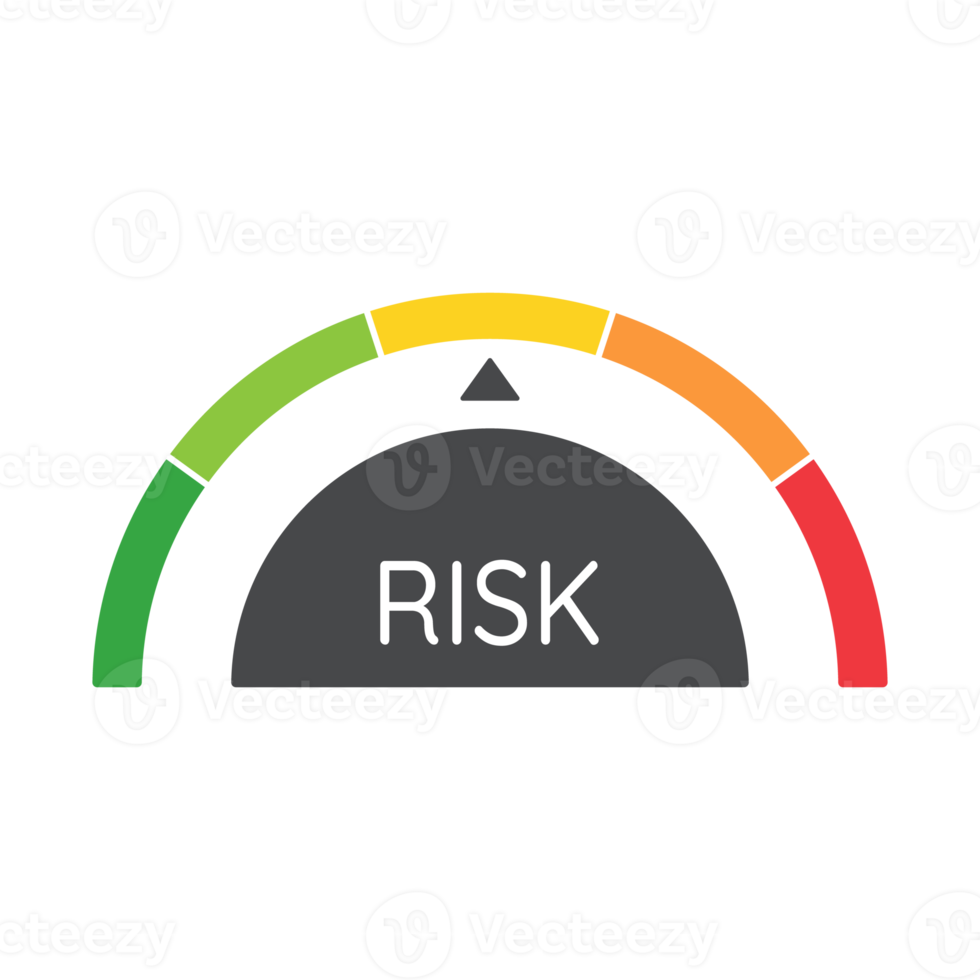 l'aiguille kilométrique mesure le niveau de risque de l'entreprise. concept de gestion des risques avant d'investir png