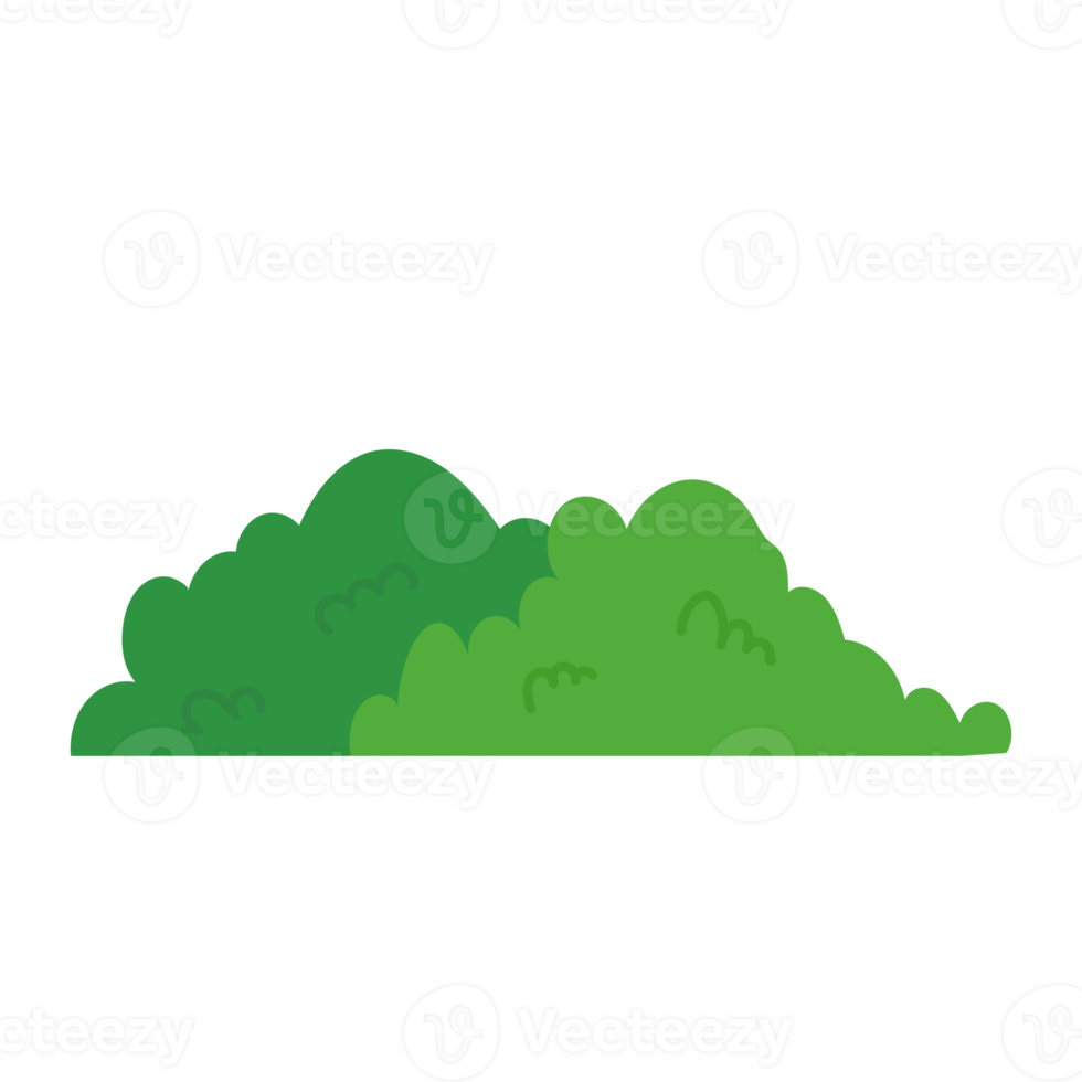 naturlig grön gräs buskar dekorera miljö- ekologi tecknad serie scen png