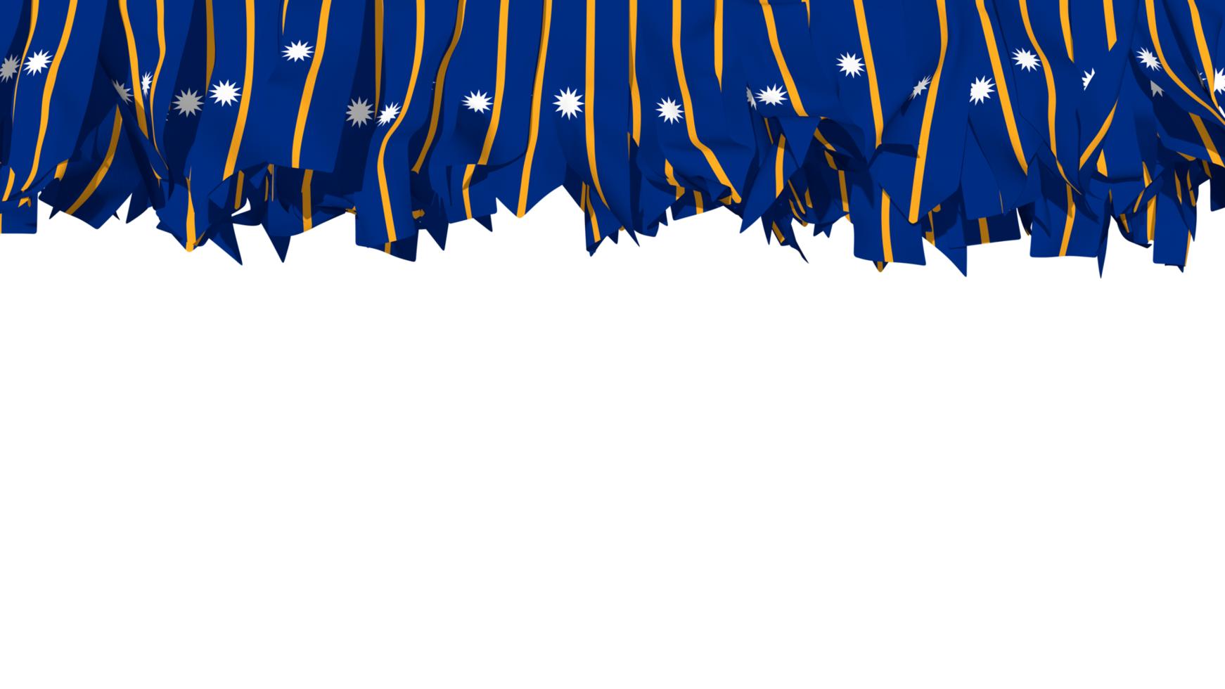 Nauru Flag Different Shapes of Cloth Strip Hanging From Top, Independence Day, 3D Rendering png