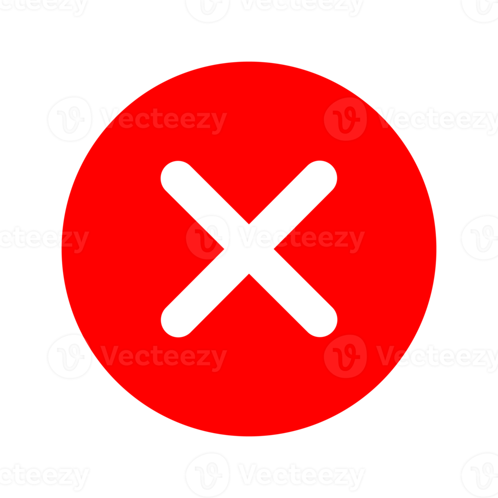 Red cross button in round shape png