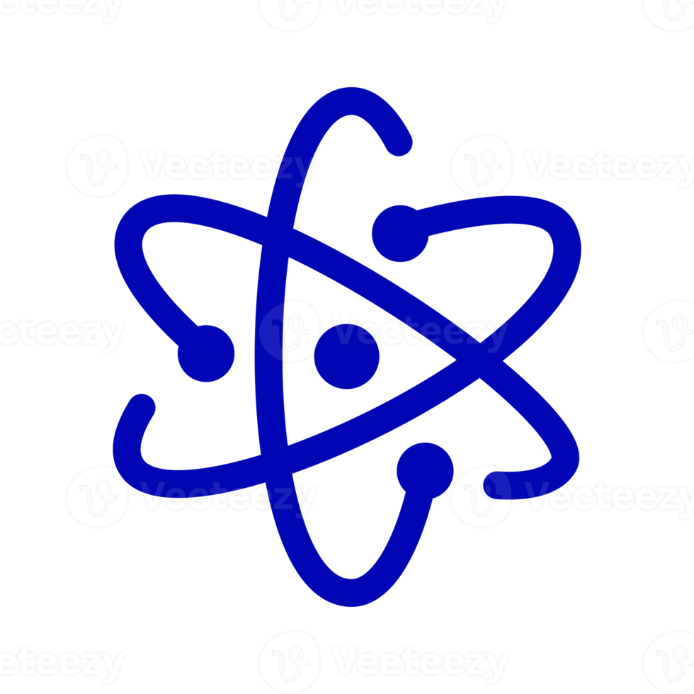 blaues Atom-Icon-Design png