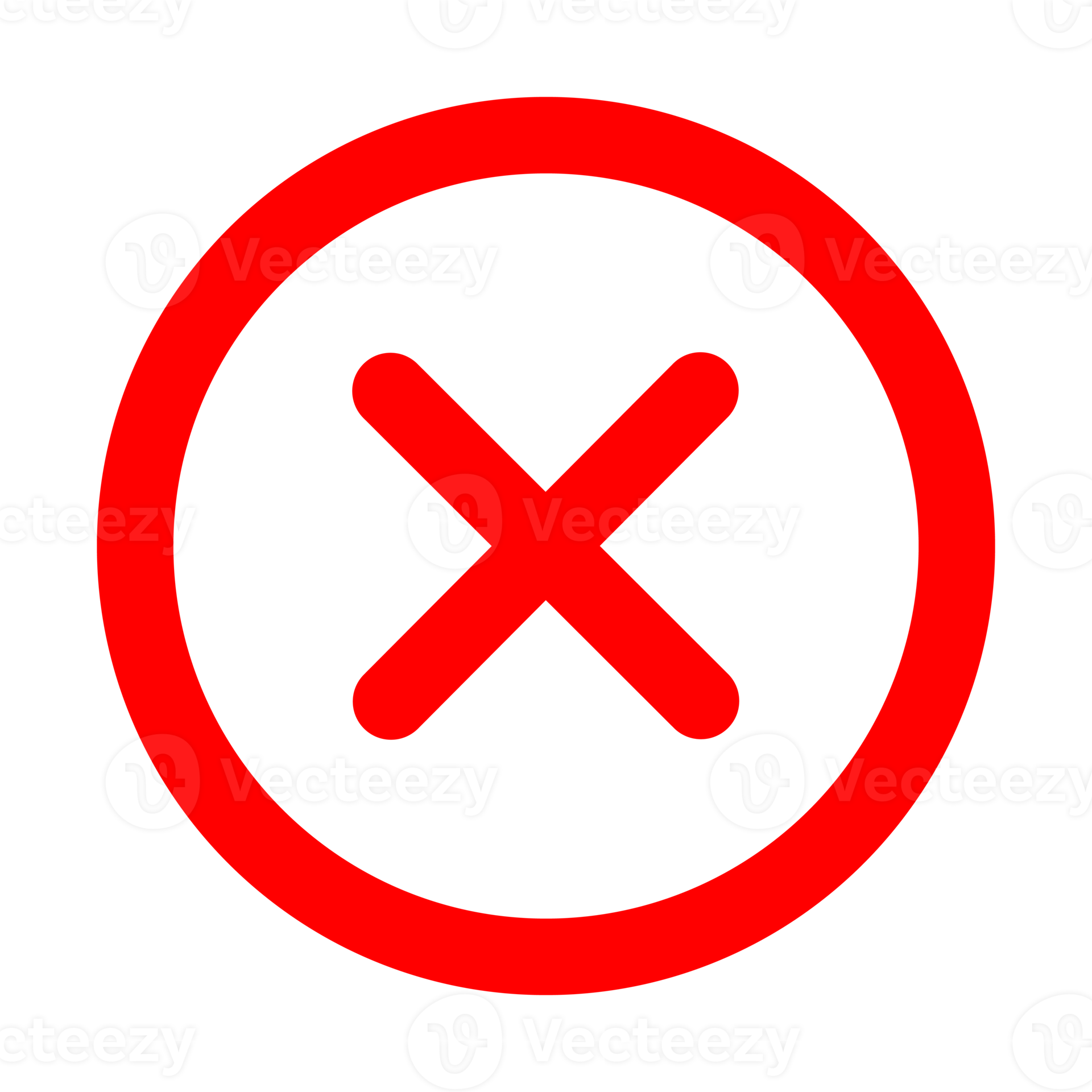 Red cross mark in round shape design 17350133 PNG