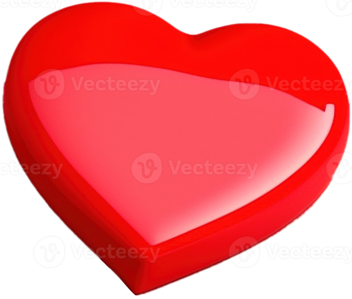 Sparkling and glitter 3d heart illustration png