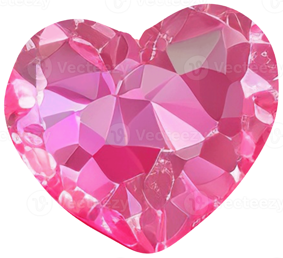 Sparkling and glitter 3d heart illustration png