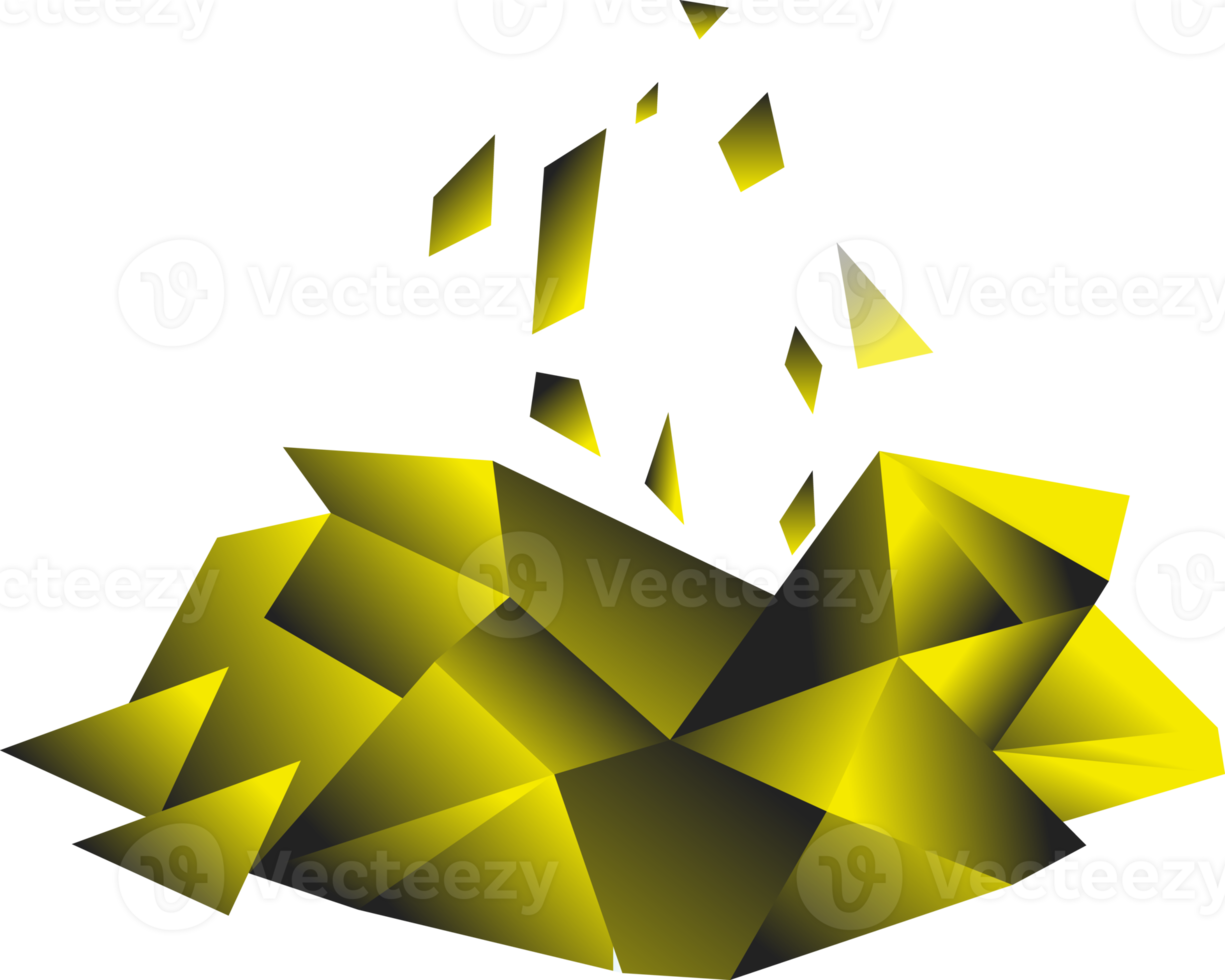 gold gradient low poly designs templates png