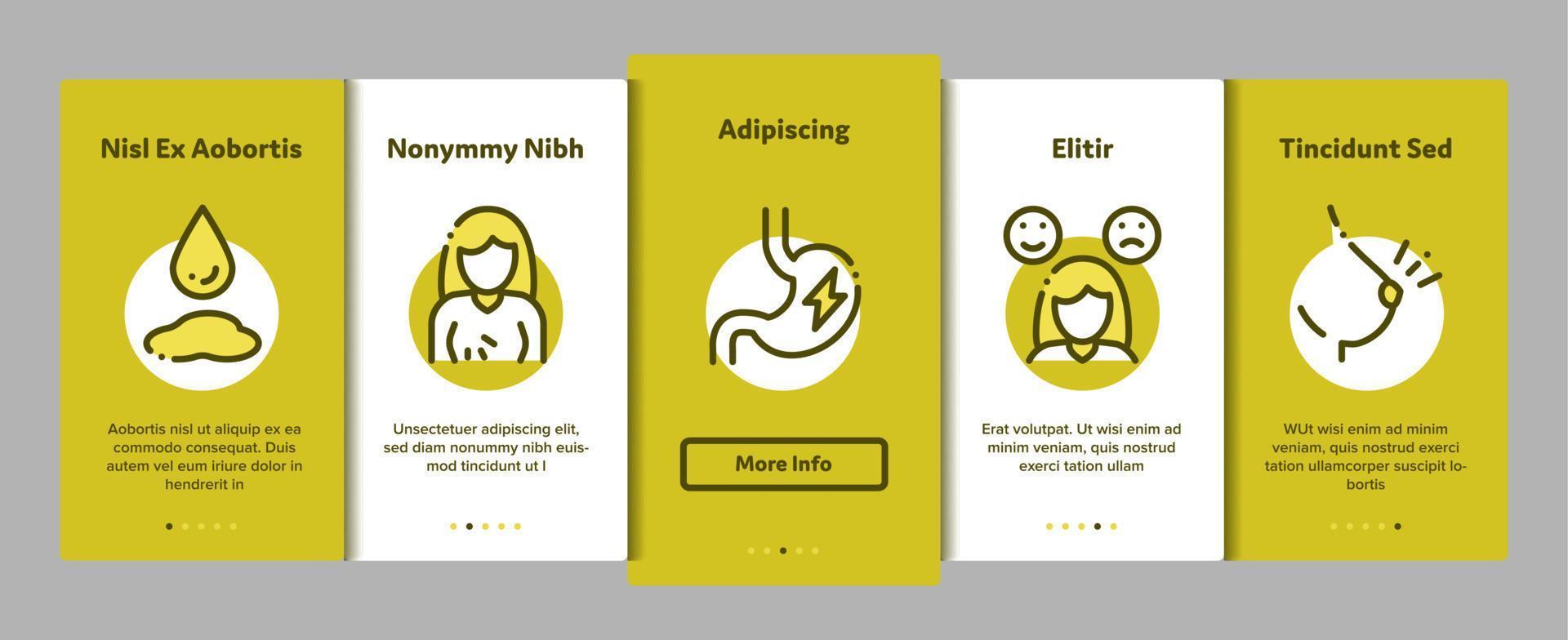 Symptomps Of Pregnancy Element Vector Onboarding