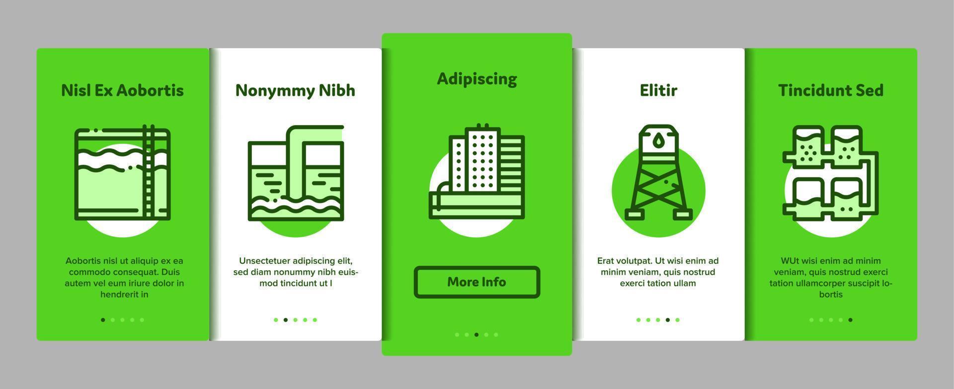 Water Treatment Items Vector Onboarding