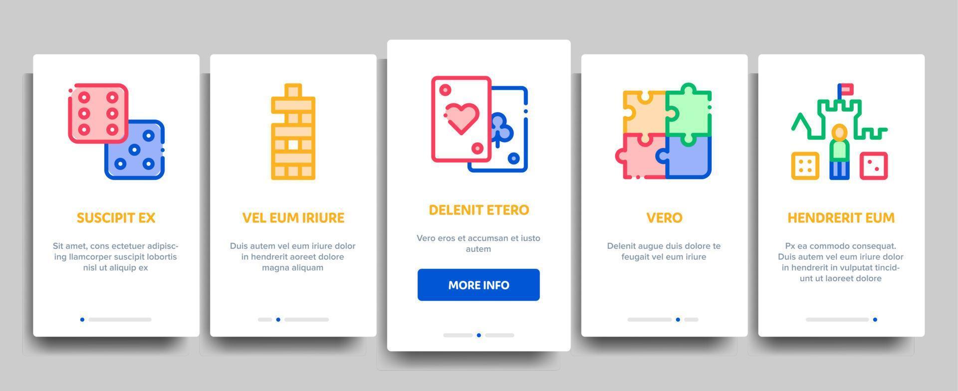 Interactive Kids Games Vector Onboarding