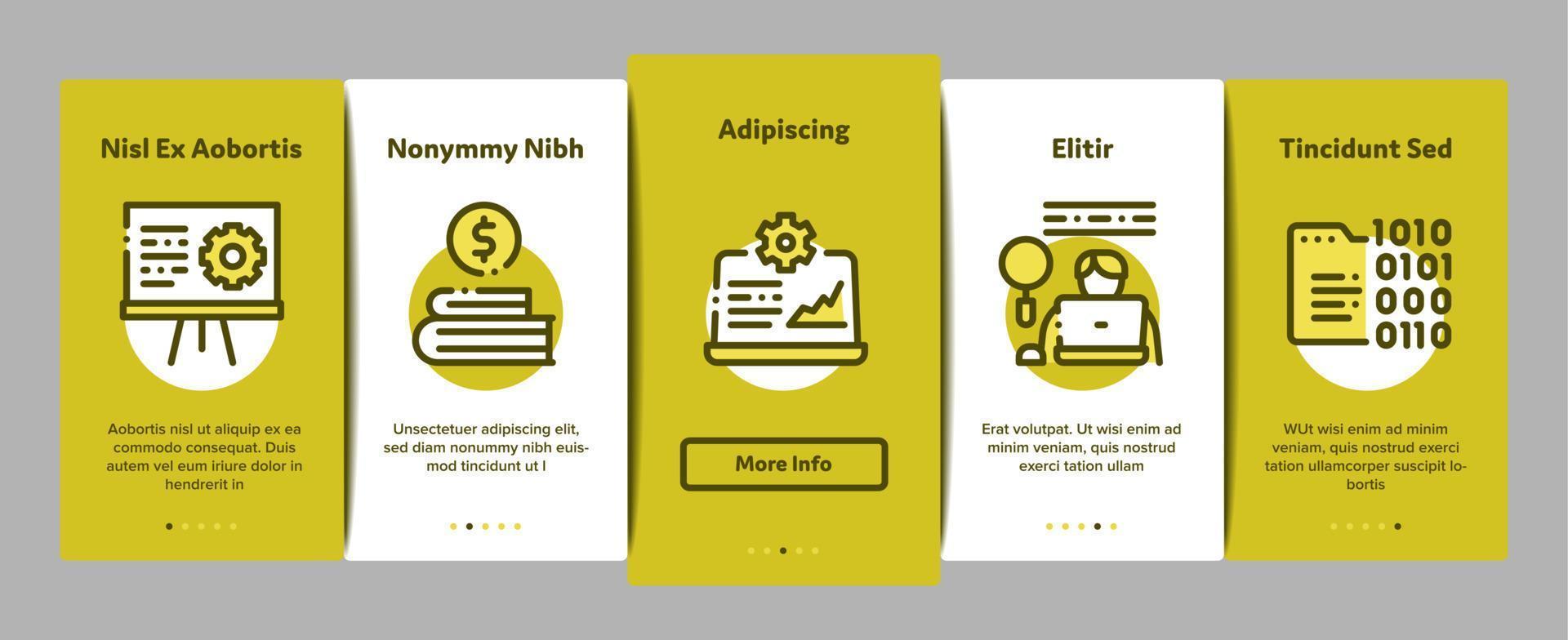 It Manager Developer Onboarding Elements Icons Set Vector