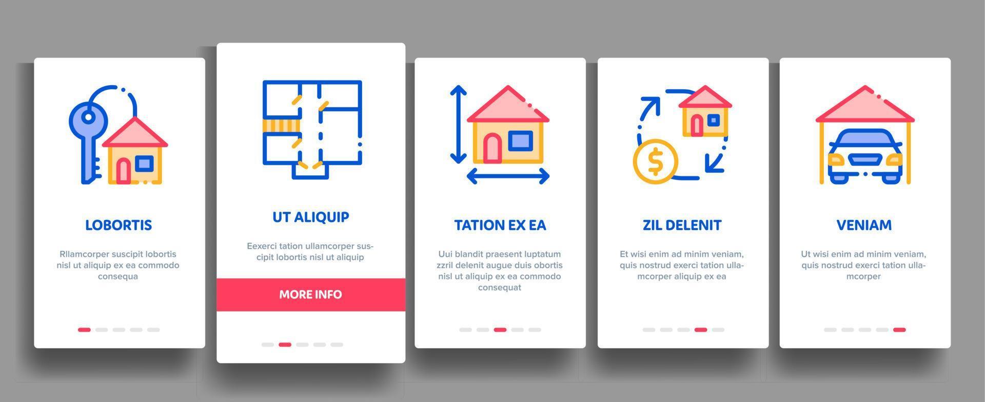 Building House Sale Vector Onboarding