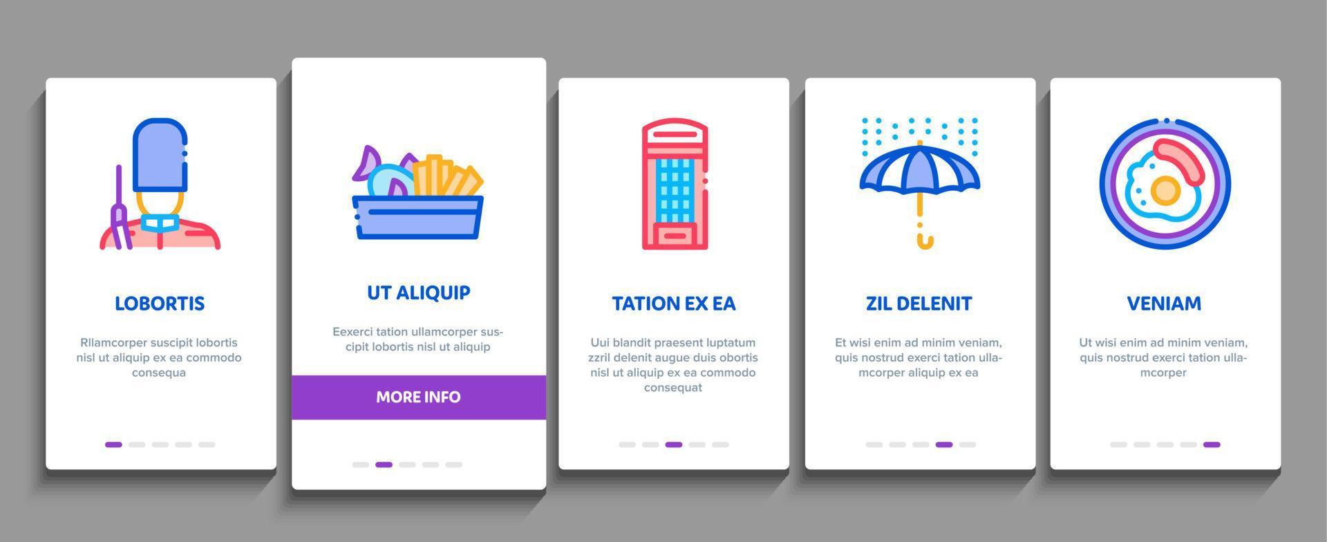 England United Kingdom Onboarding Elements Icons Set Vector
