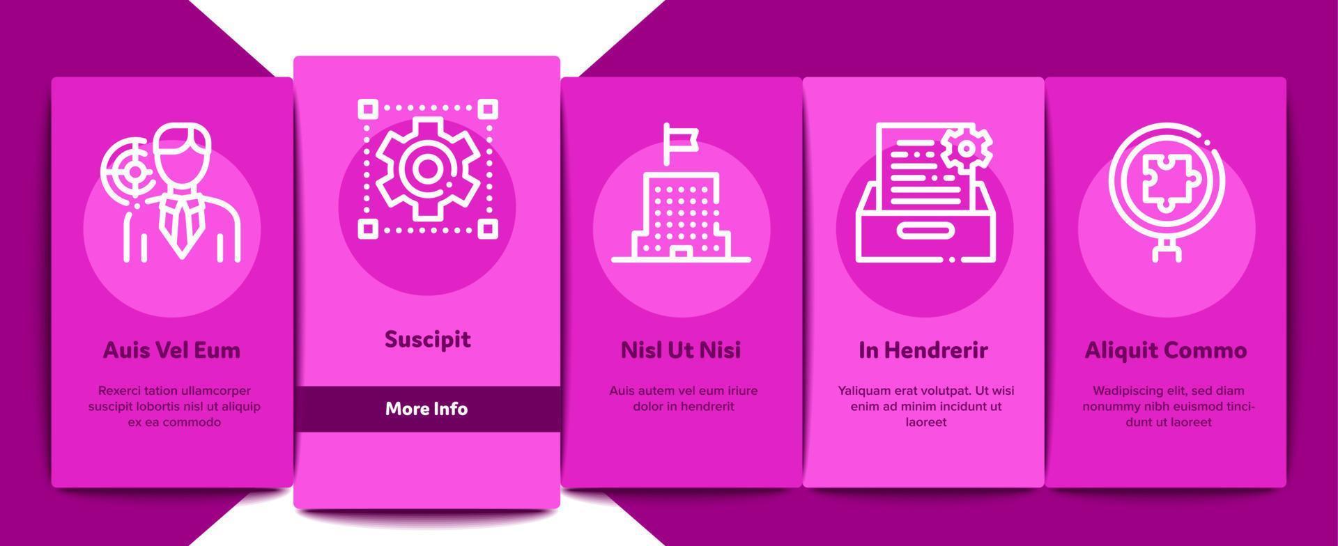 Strategy Manager Job Onboarding Elements Icons Set Vector
